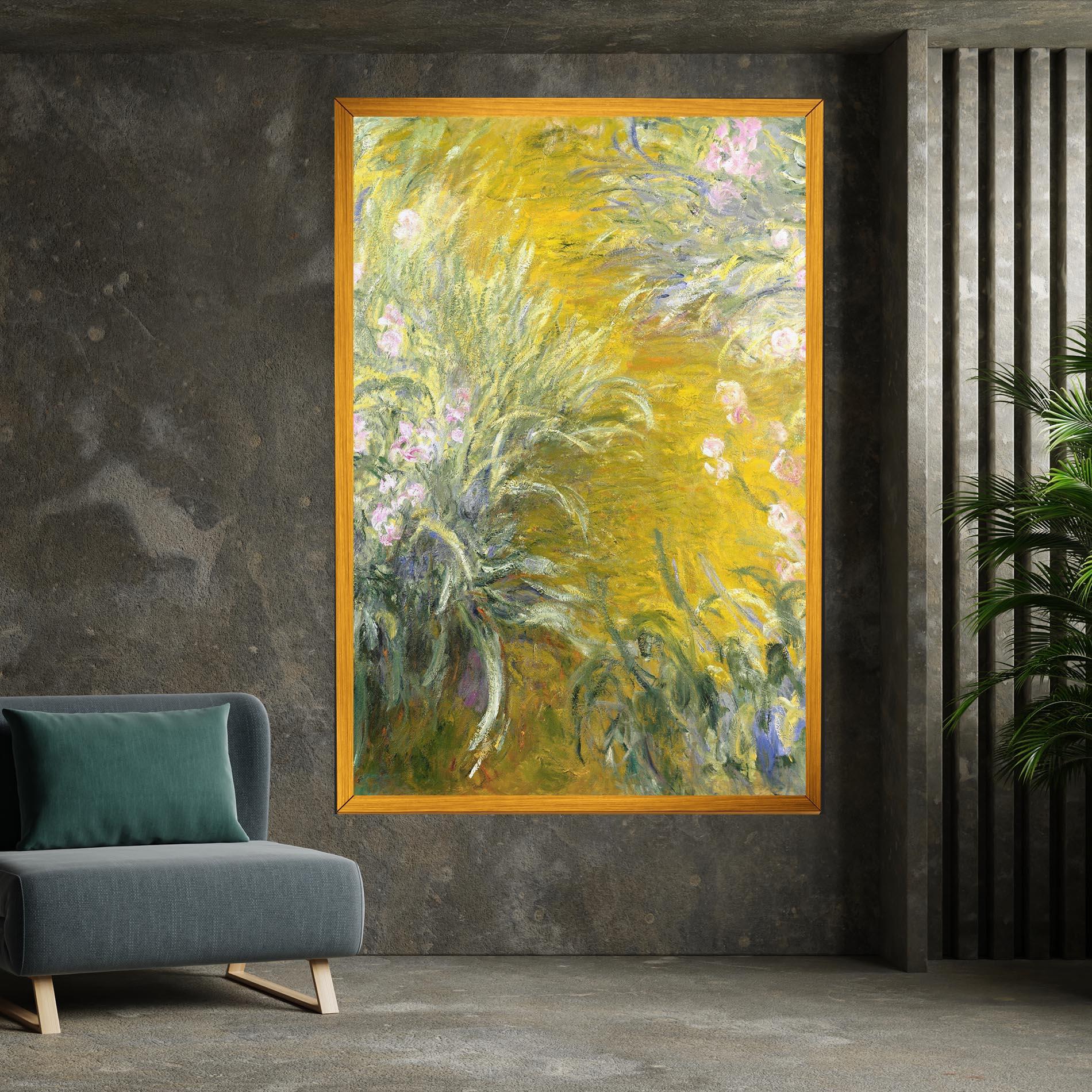 Tablou Canvas Path Through The Irises mockup 7