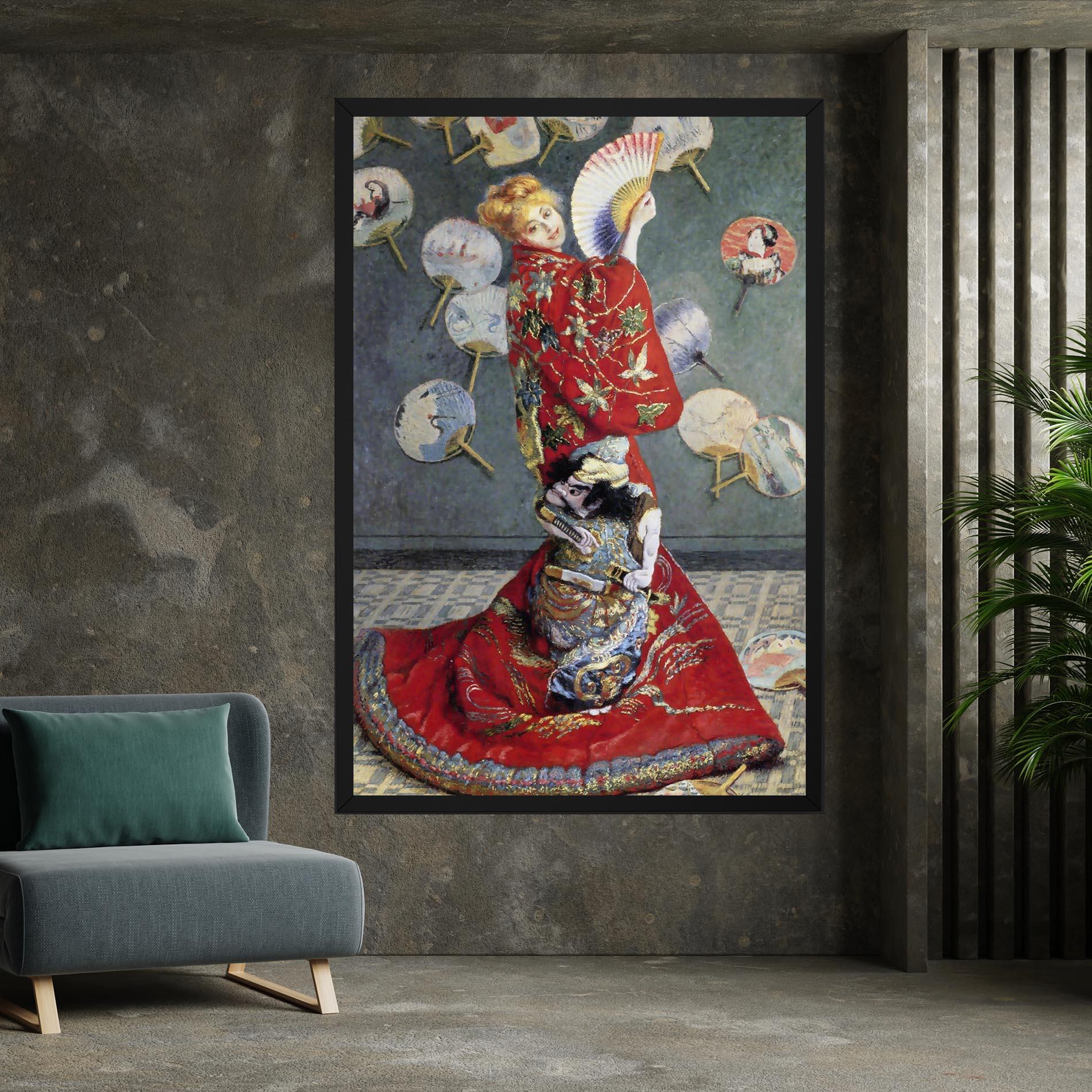 Tablou Canvas Camille Monet In Japanese Costume mockup 7