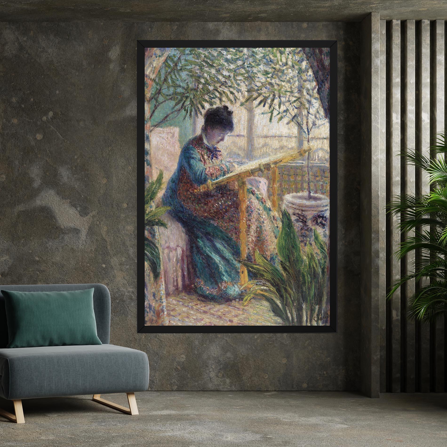 Tablou Canvas Monet Embroidering mockup 7