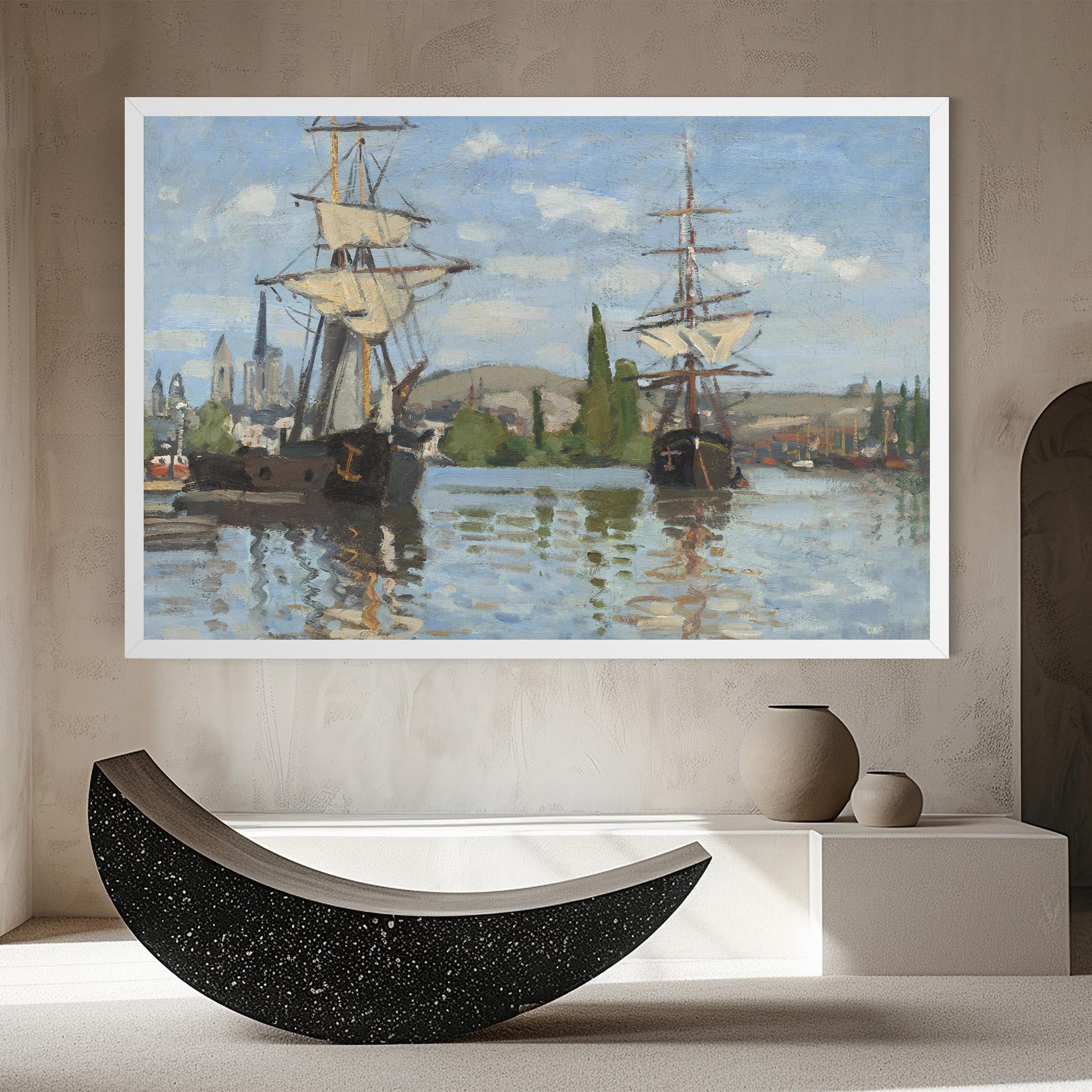 Tablou Canvas Ships At Rouen mockup 8