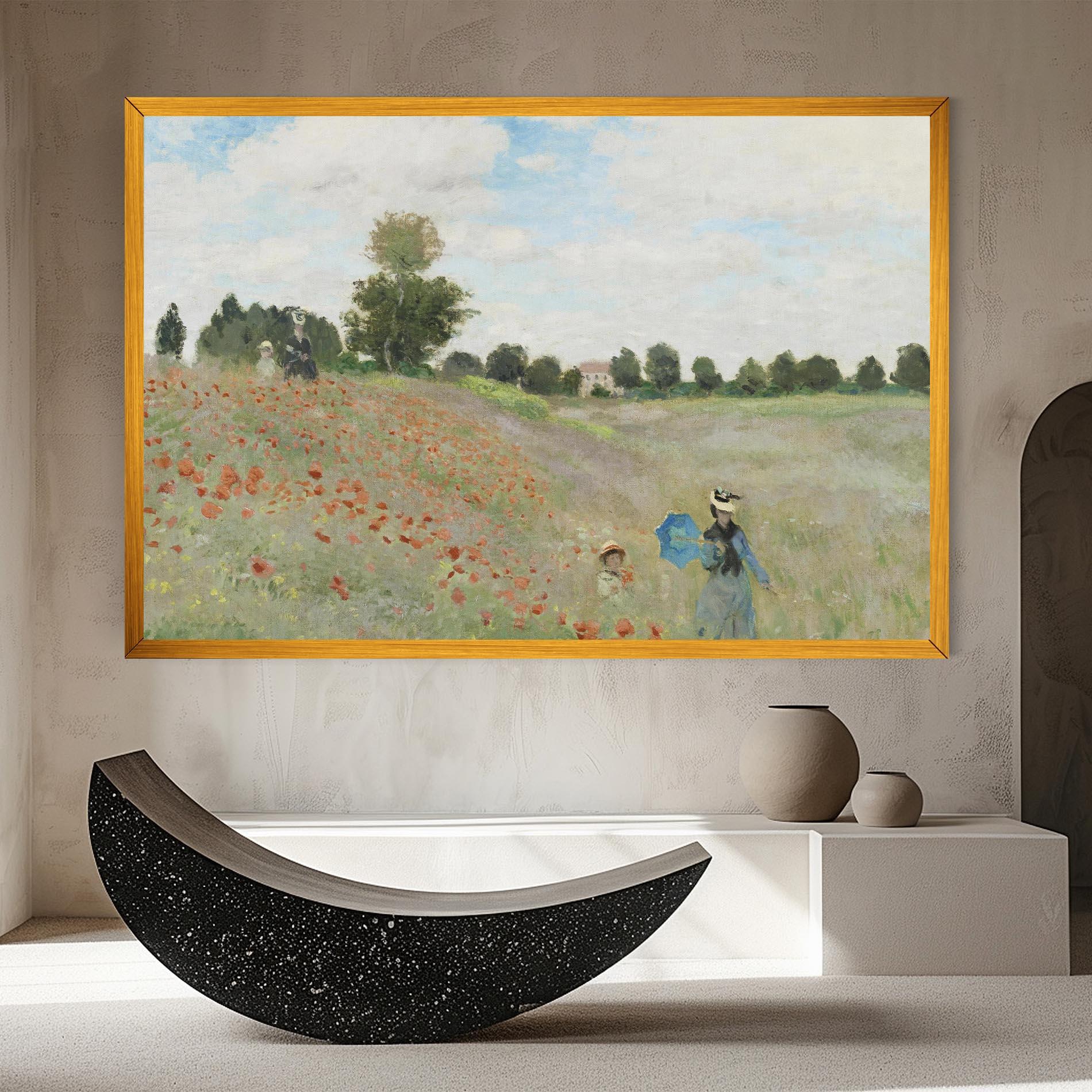 Tablou Canvas Poppy Field Near Argenteuil mockup 8