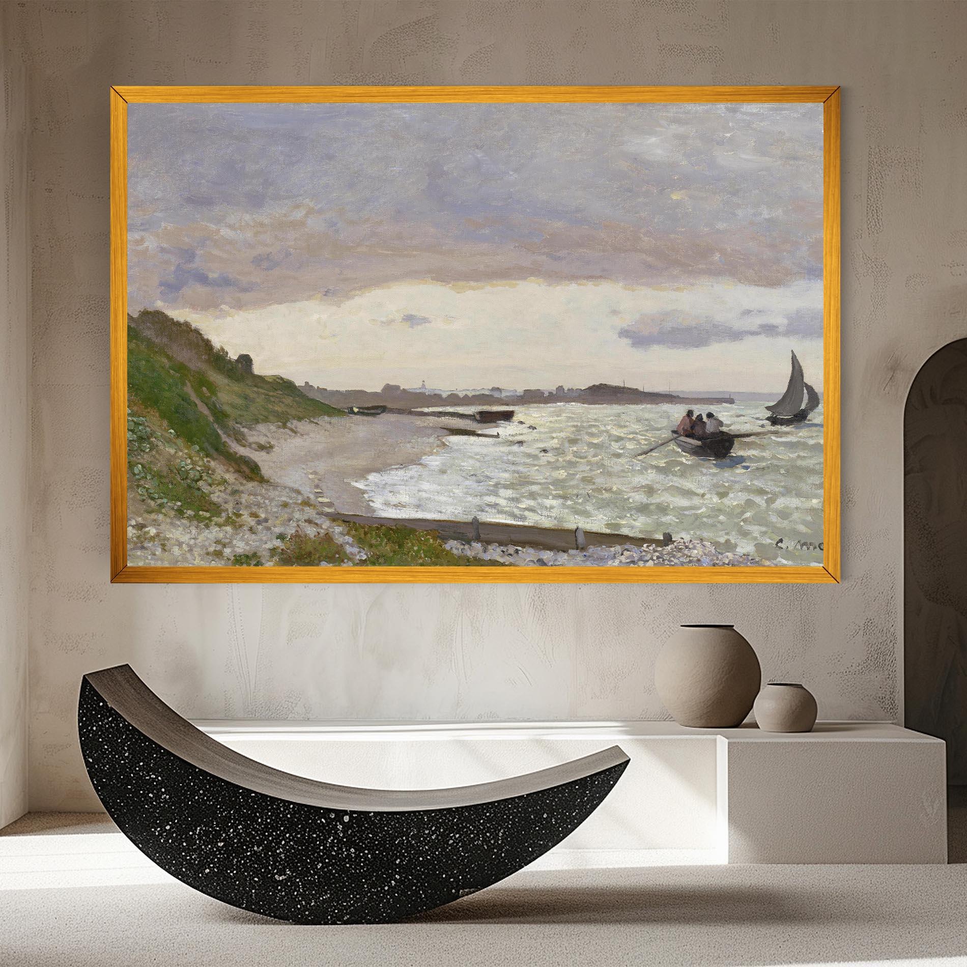Tablou Canvas Seashore At Sainte Adresse mockup 8