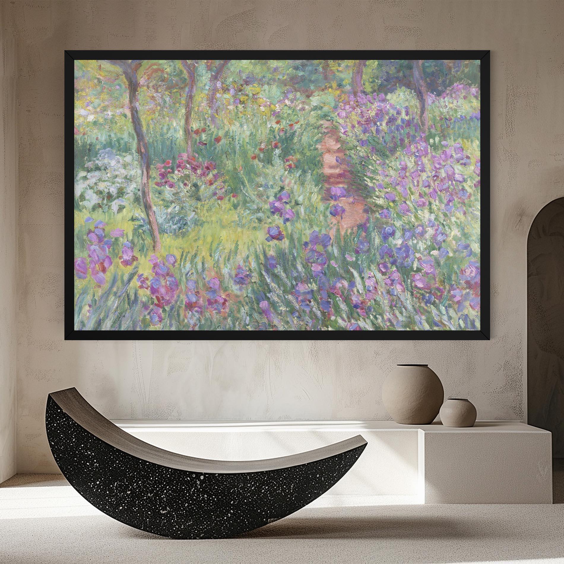 Tablou Canvas Garden In Giverny Monet mockup 8