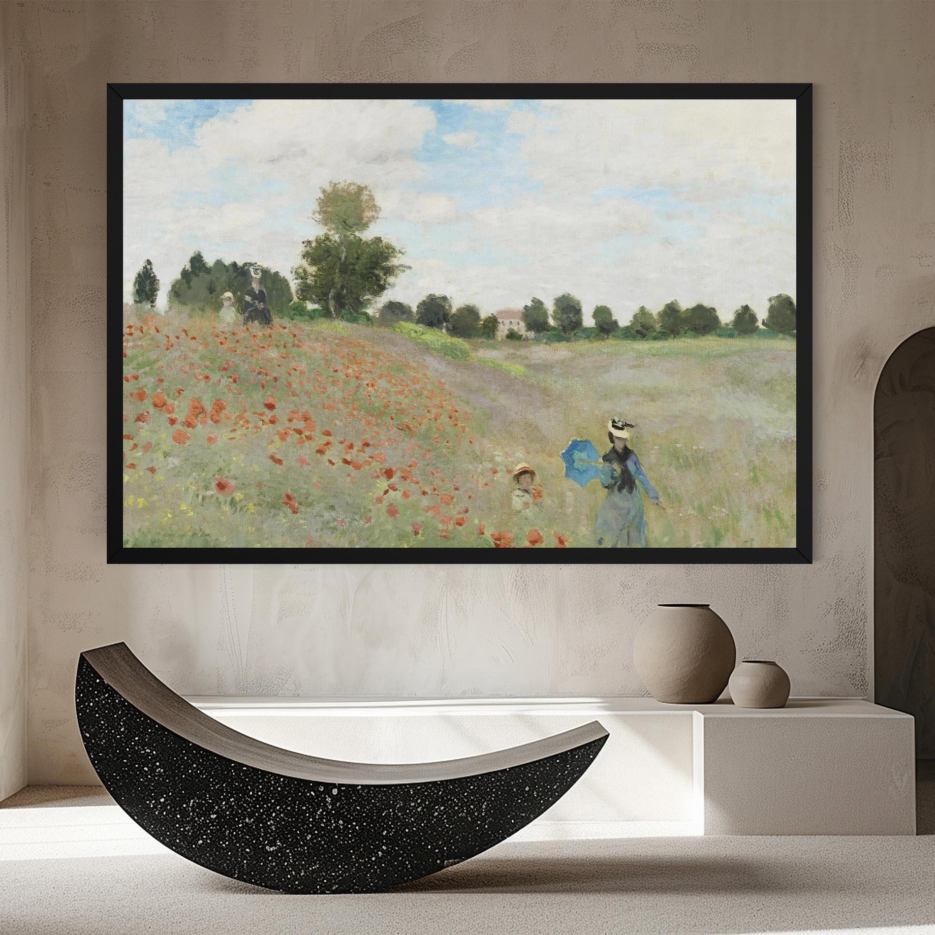 Tablou Canvas Poppy Field Near Argenteuil mockup 8