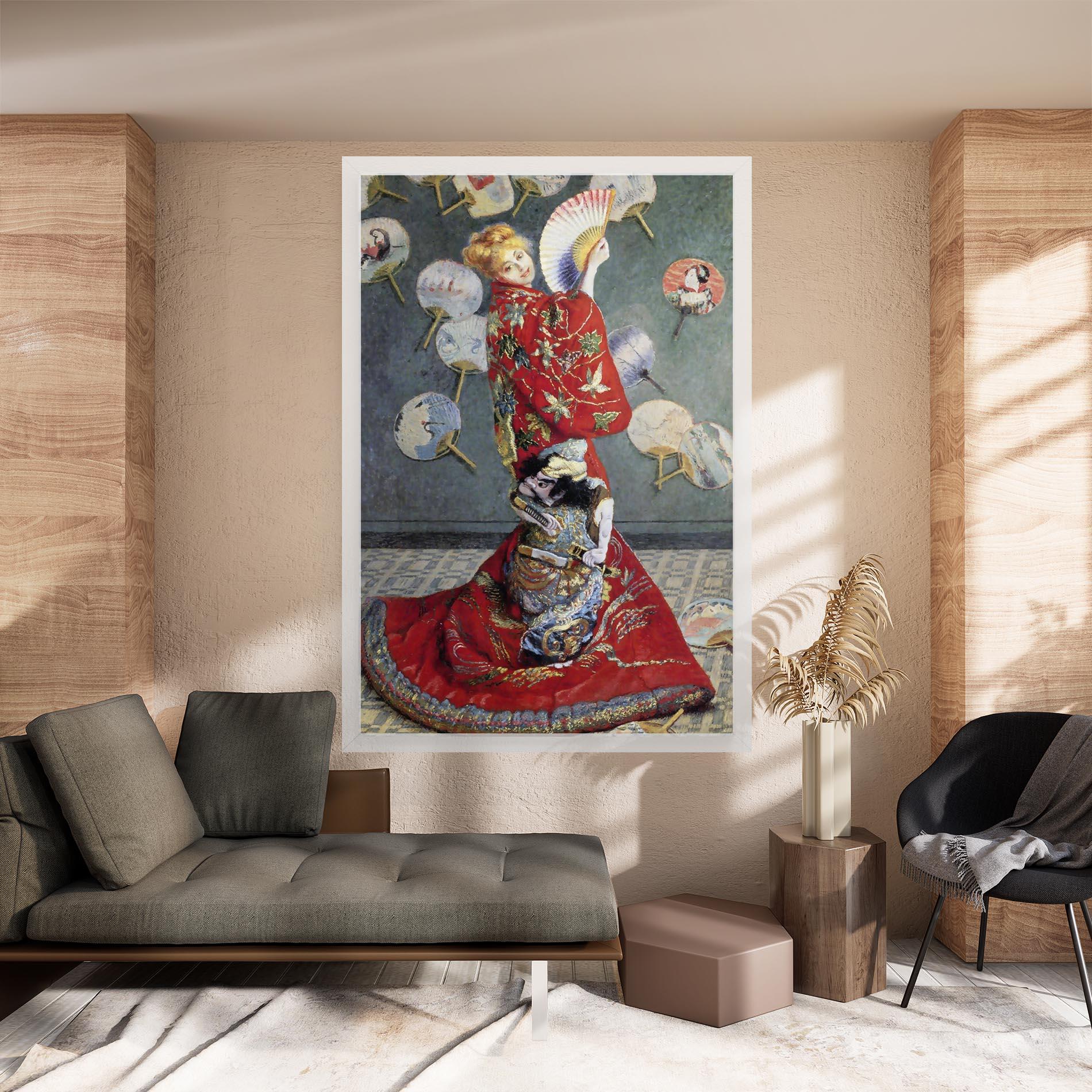 Tablou Canvas Camille Monet In Japanese Costume mockup 8