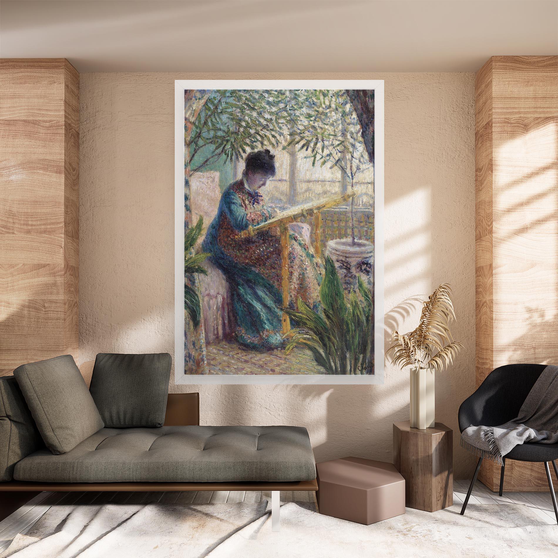 Tablou Canvas Monet Embroidering mockup 8