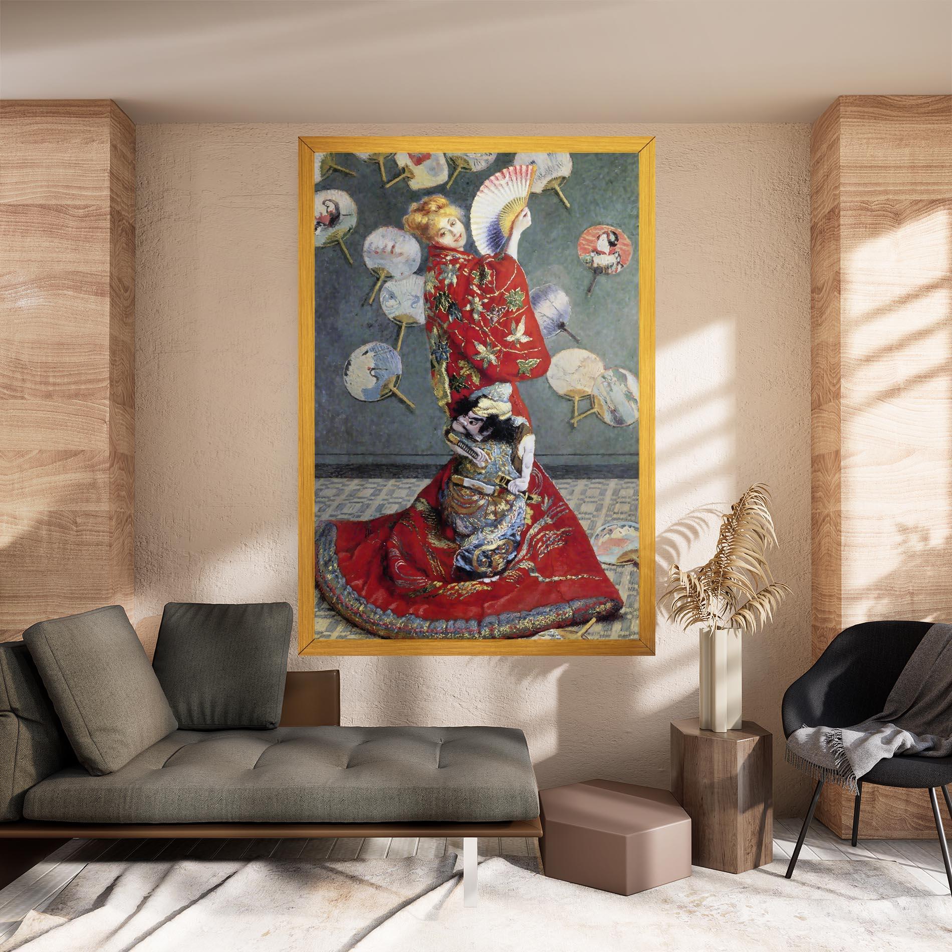 Tablou Canvas Camille Monet In Japanese Costume mockup 8