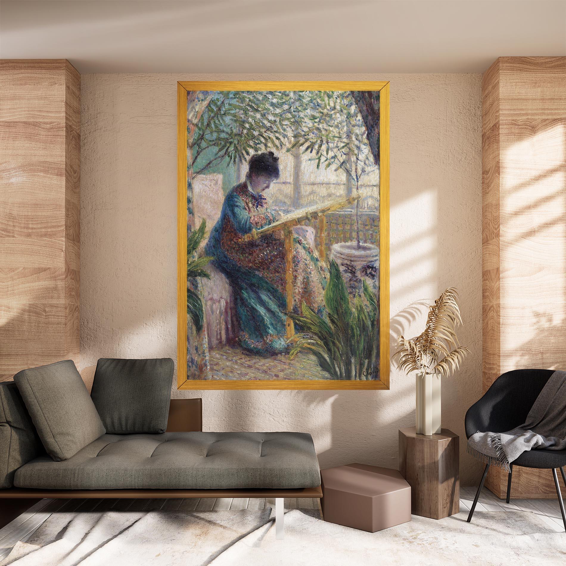 Tablou Canvas Monet Embroidering mockup 8