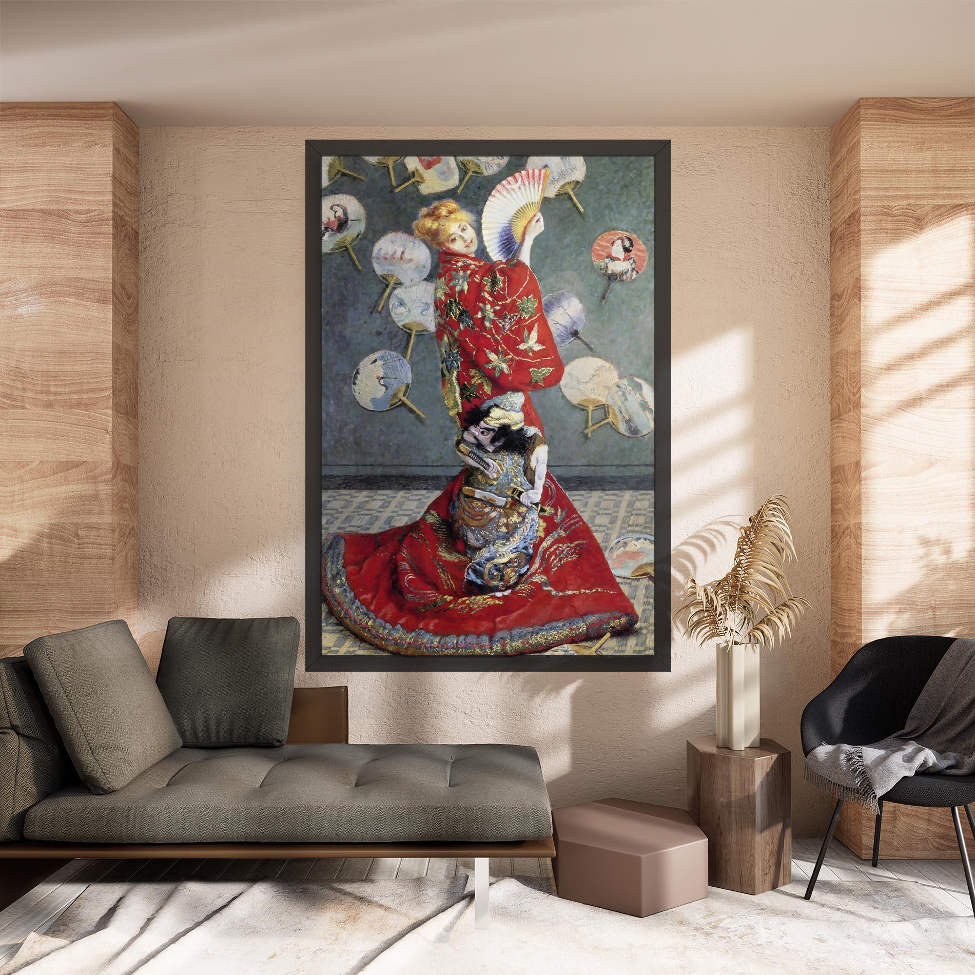 Tablou Canvas Camille Monet In Japanese Costume mockup 8