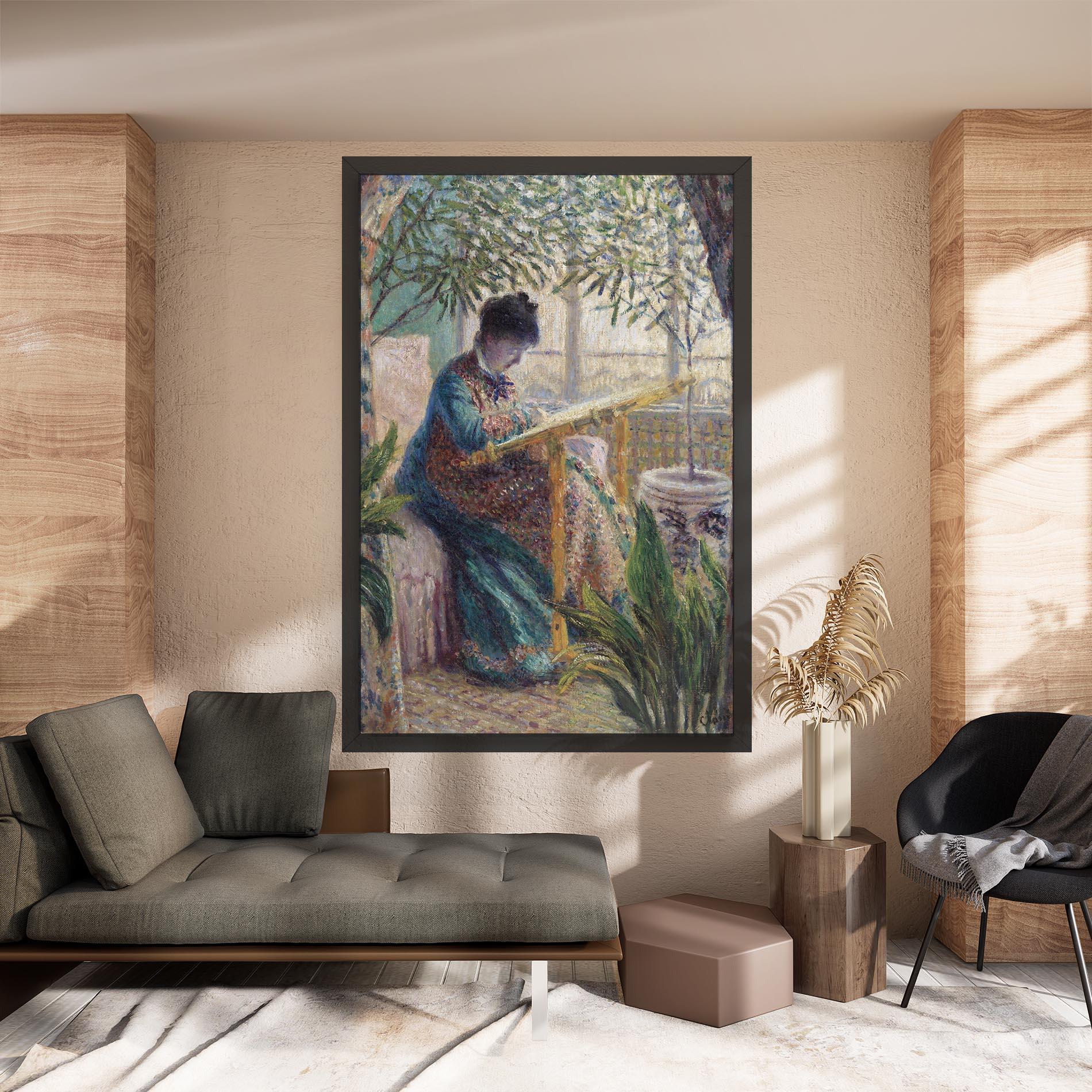 Tablou Canvas Monet Embroidering mockup 8