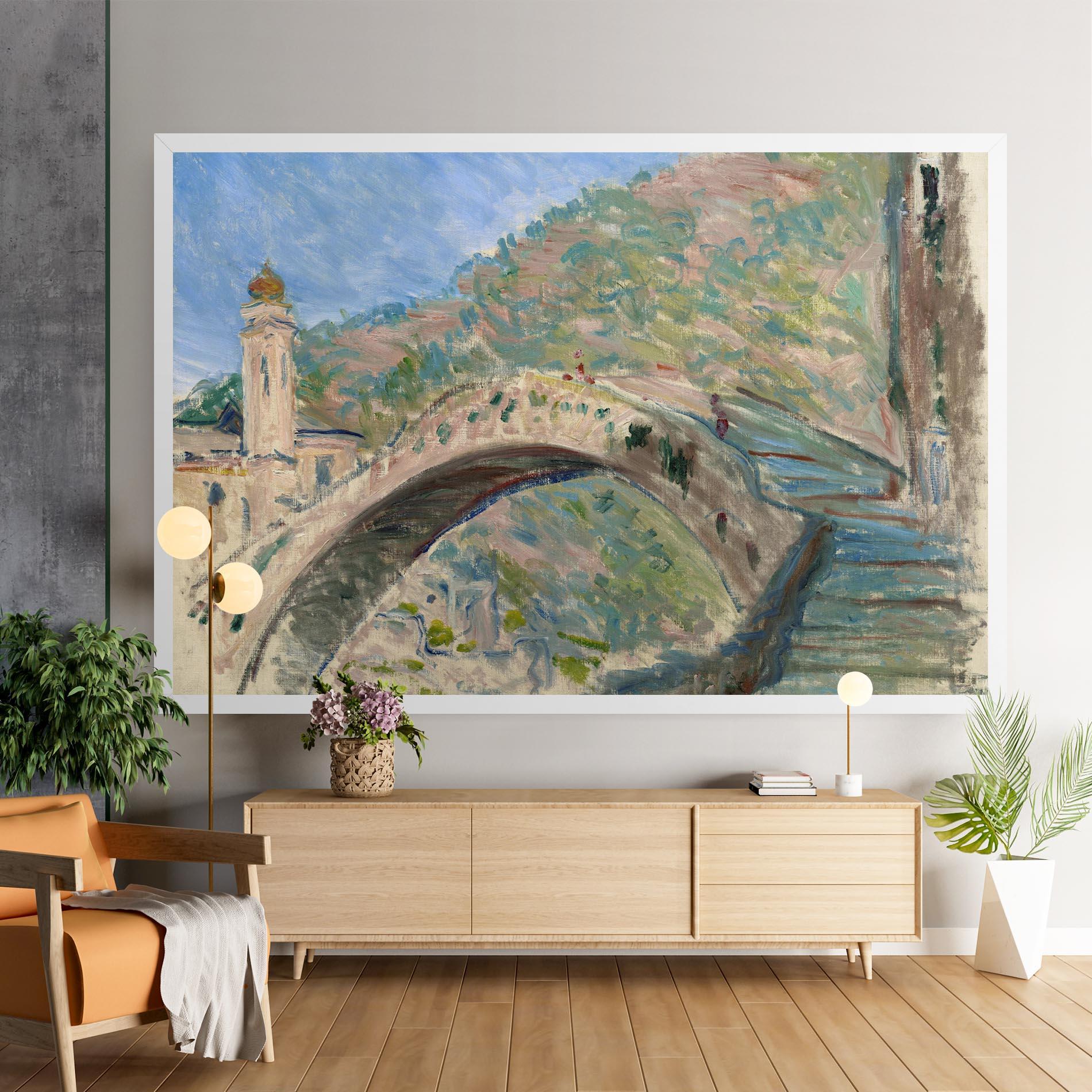 Tablou Canvas Bridge At Dolceacqua mockup 9