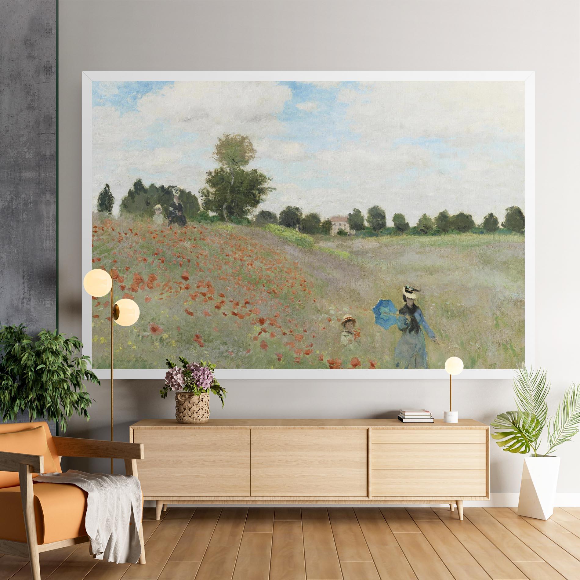 Tablou Canvas Poppy Field Near Argenteuil mockup 9