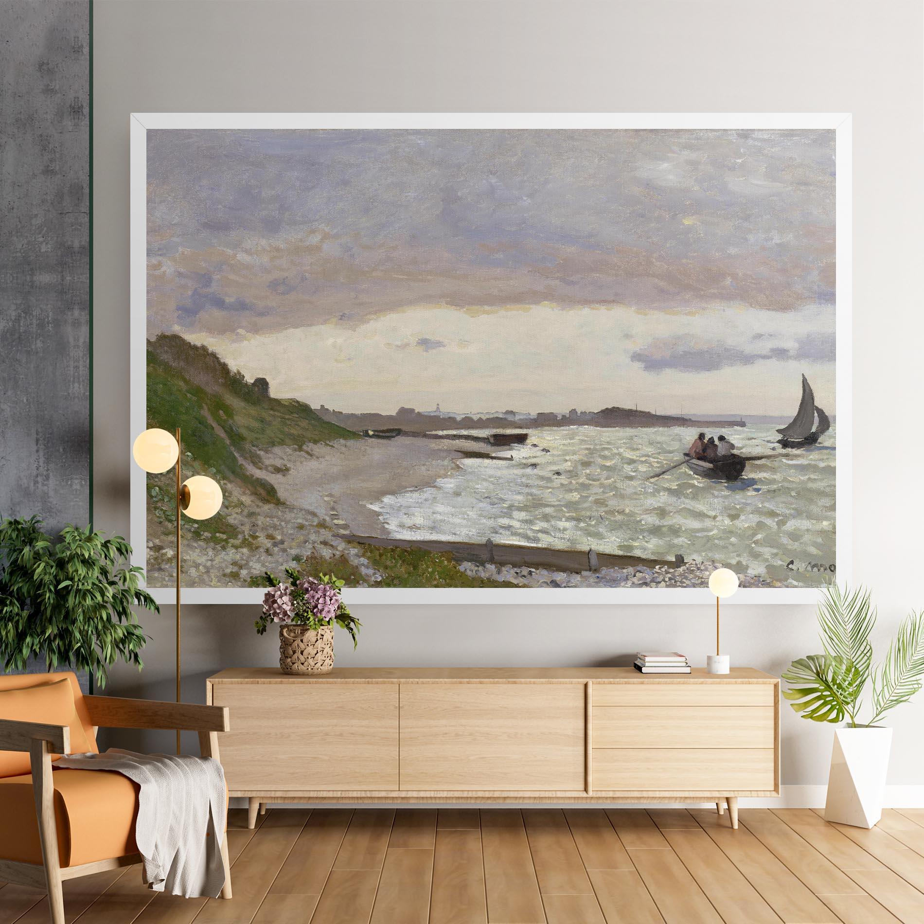 Tablou Canvas Seashore At Sainte Adresse mockup 9