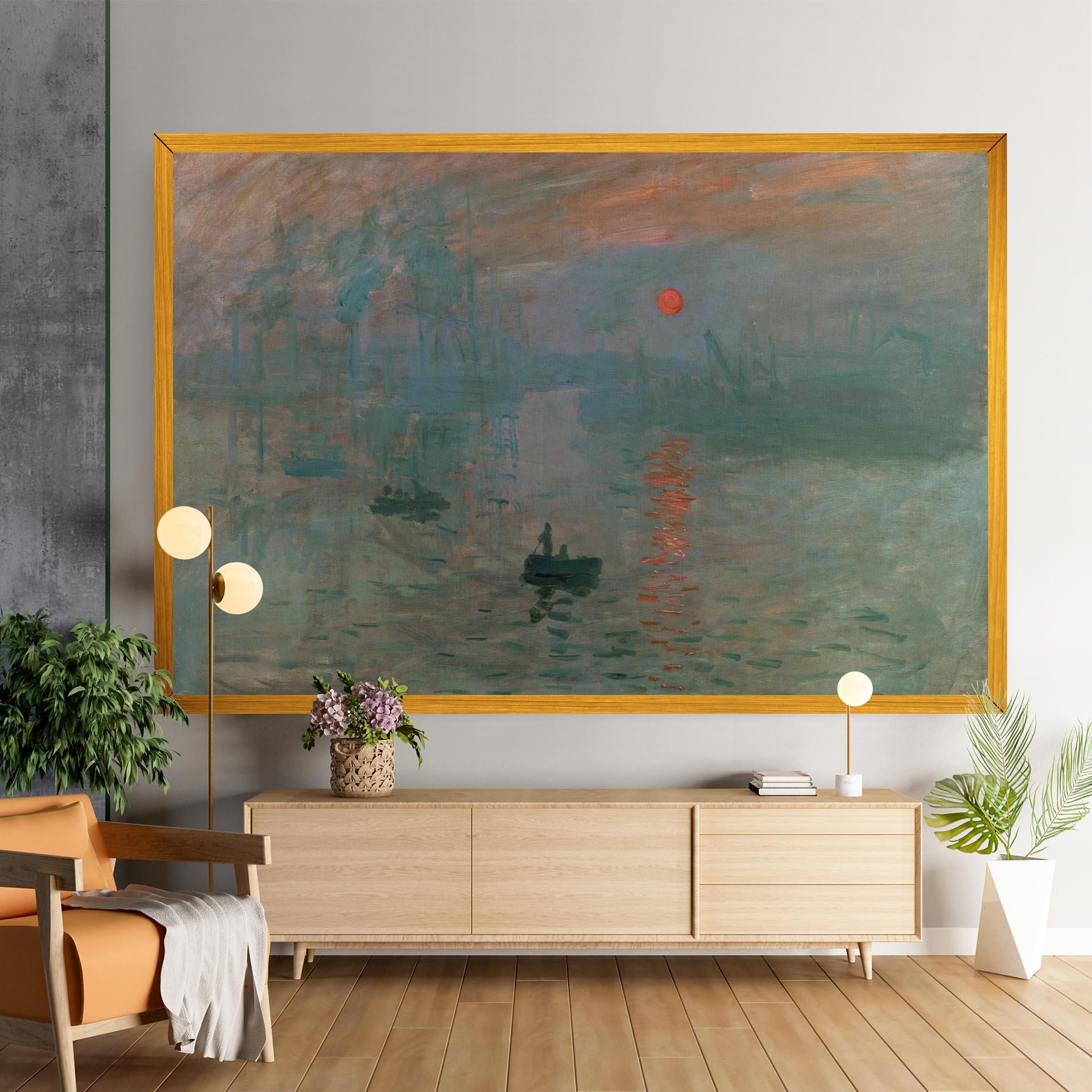 Tablou Canvas Monet Sunrise mockup 9