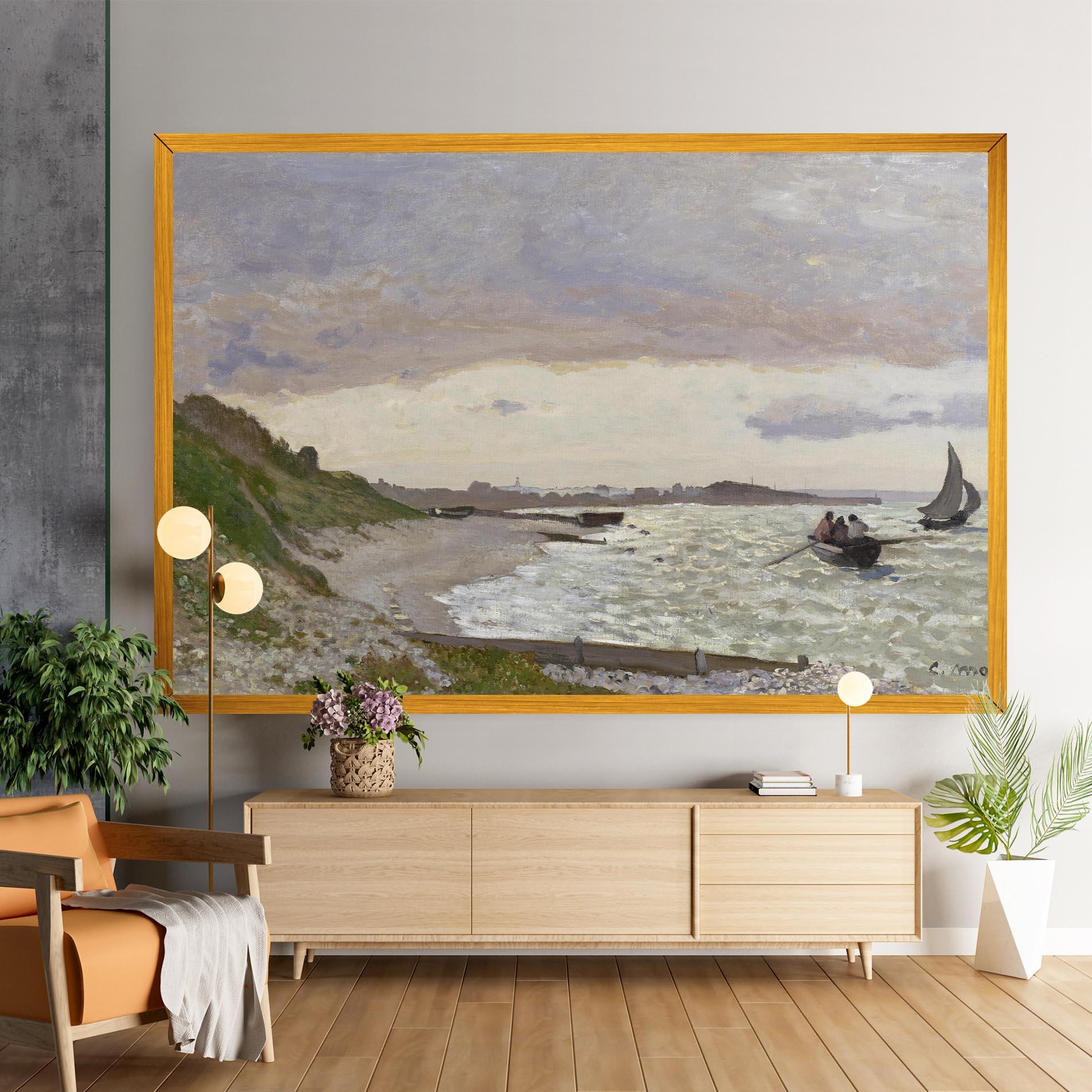 Tablou Canvas Seashore At Sainte Adresse mockup 9