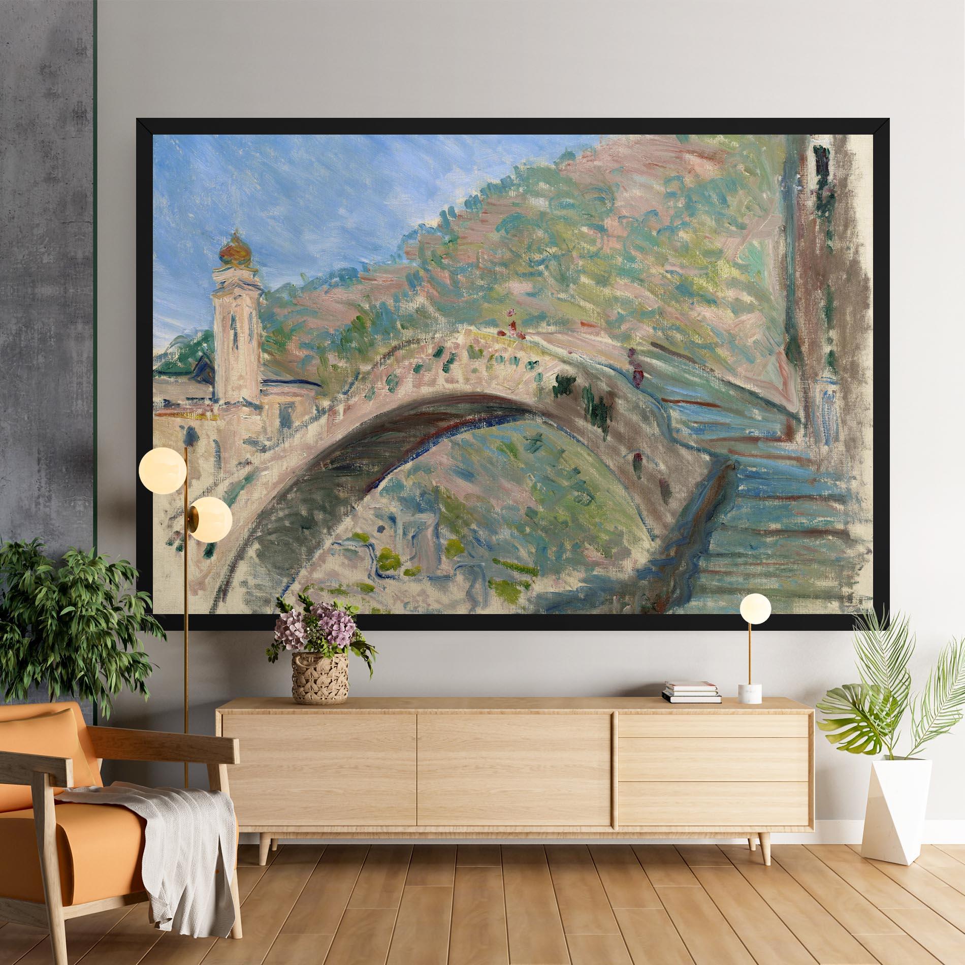 Tablou Canvas Bridge At Dolceacqua mockup 9