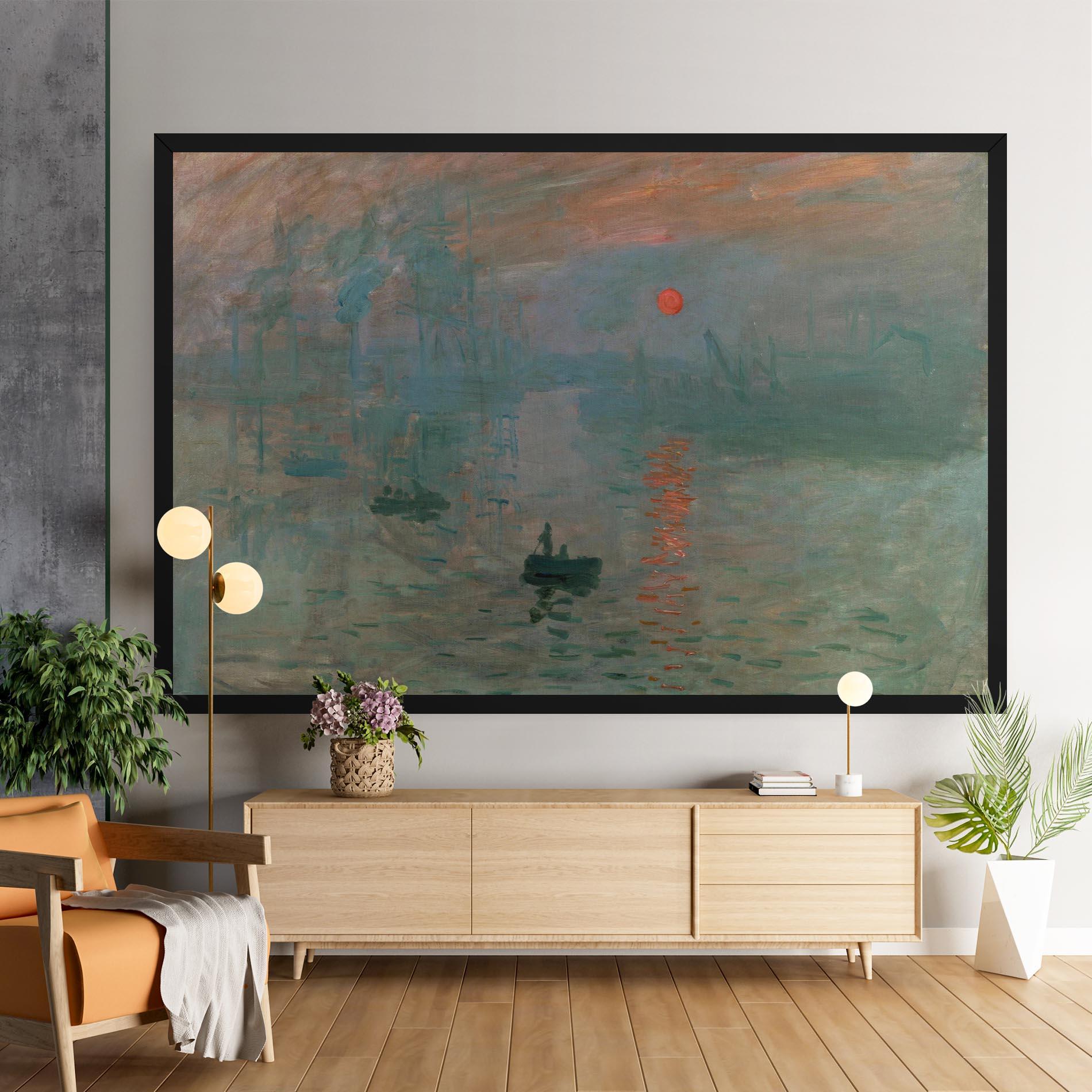 Tablou Canvas Monet Sunrise mockup 9