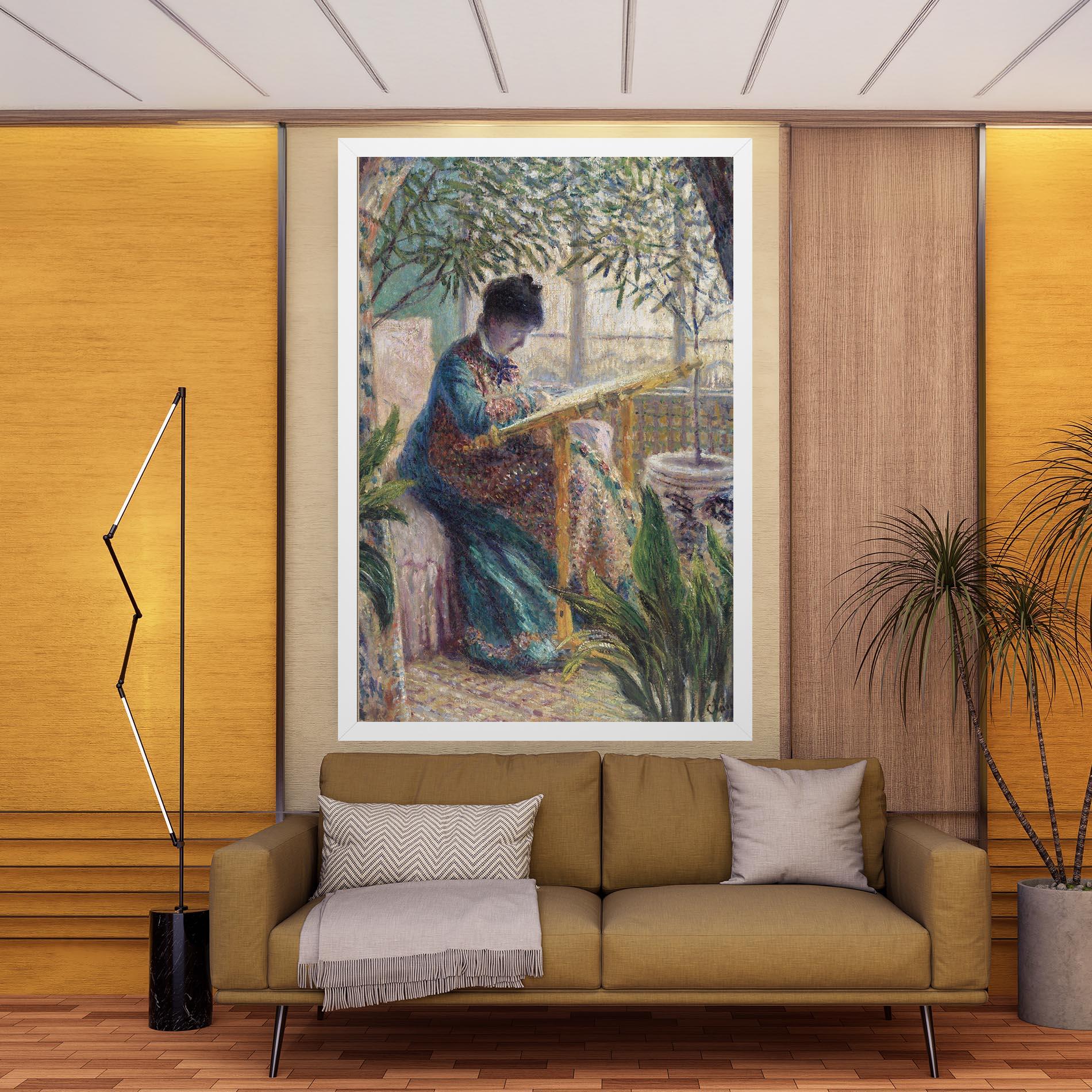 Tablou Canvas Monet Embroidering mockup 9
