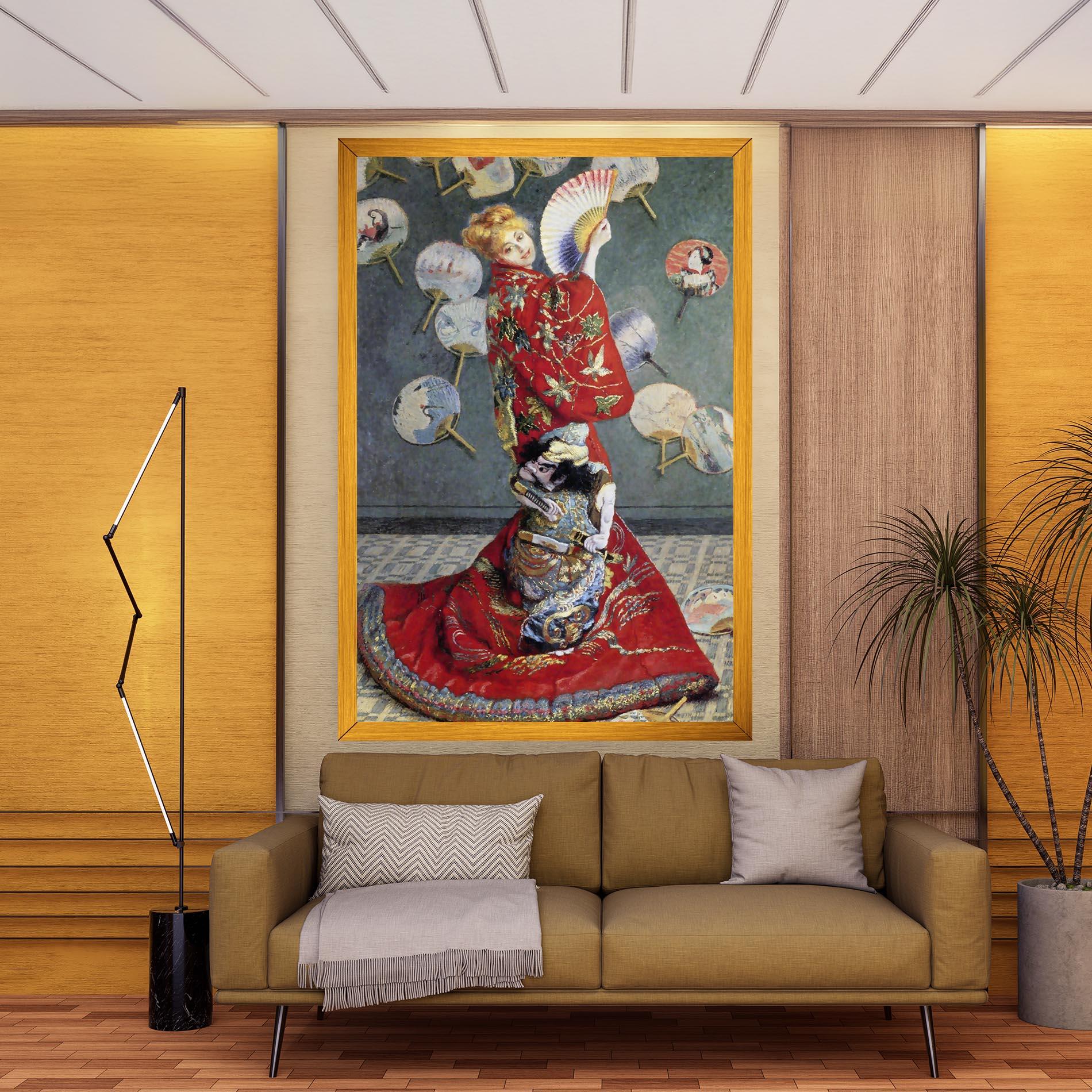 Tablou Canvas Camille Monet In Japanese Costume mockup 9