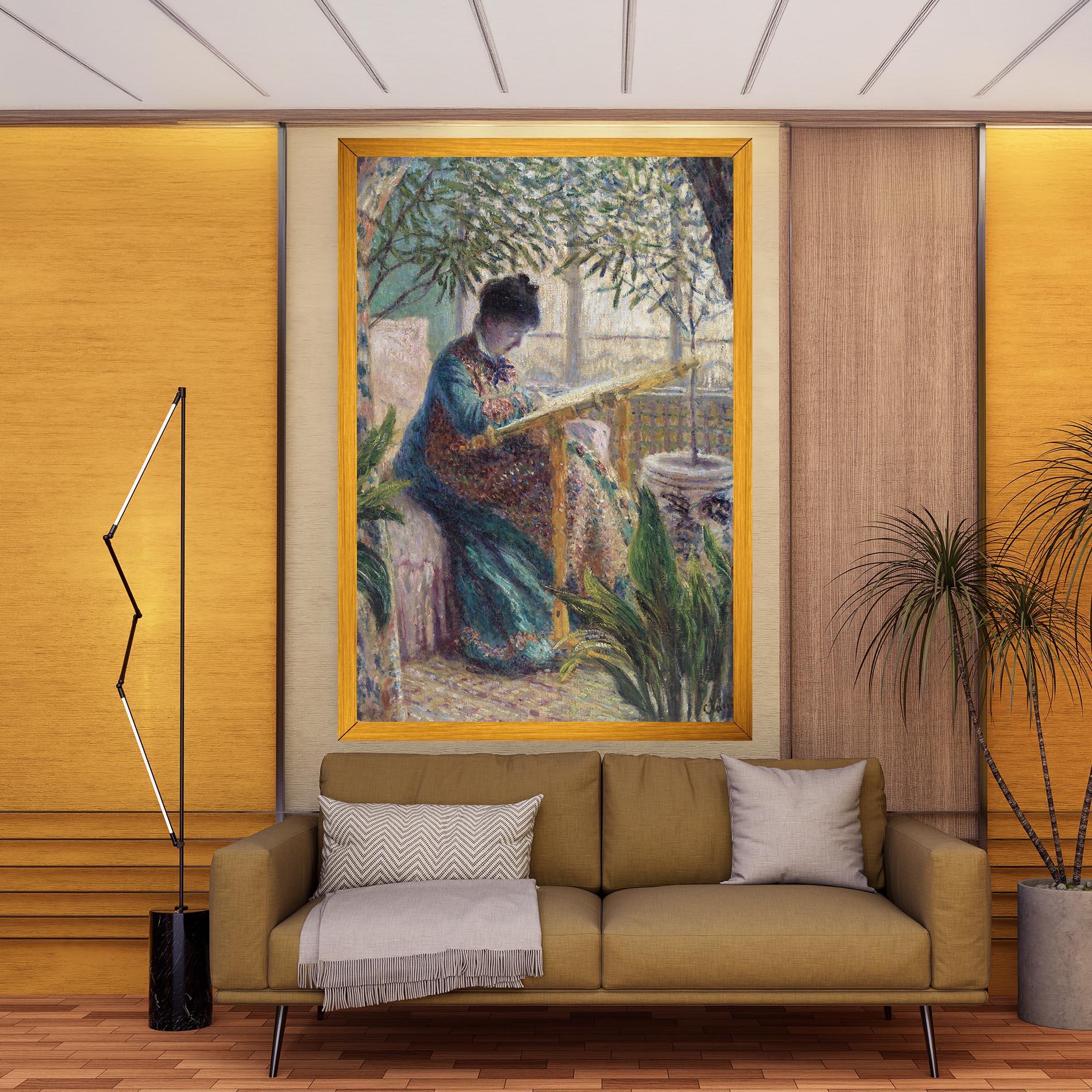 Tablou Canvas Monet Embroidering mockup 9