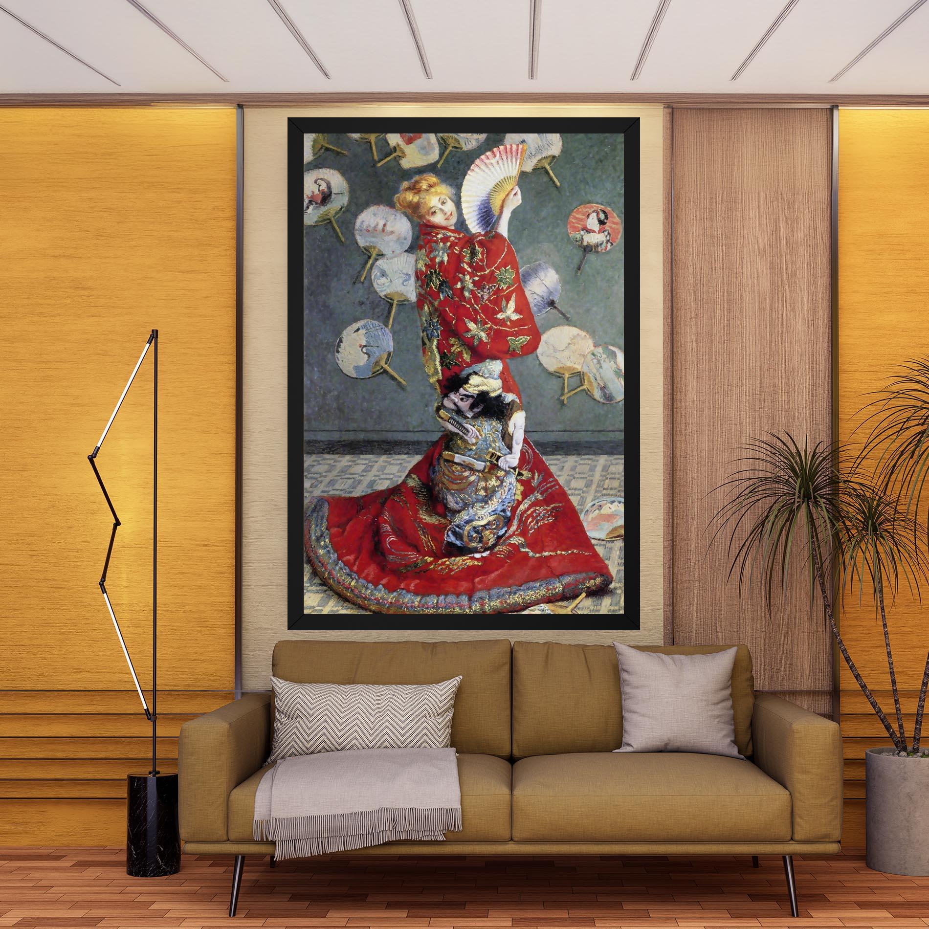 Tablou Canvas Camille Monet In Japanese Costume mockup 9