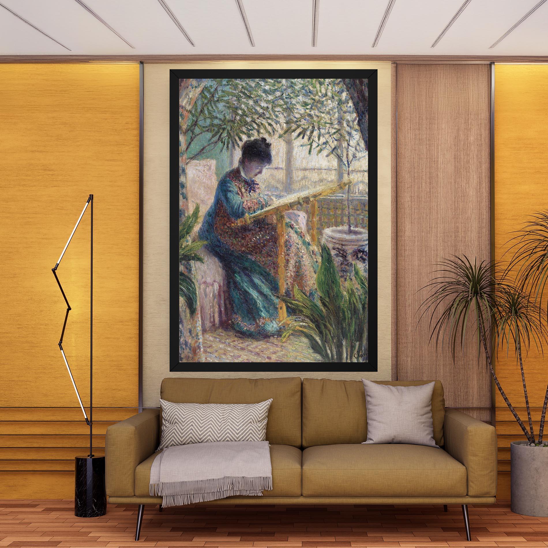 Tablou Canvas Monet Embroidering mockup 9