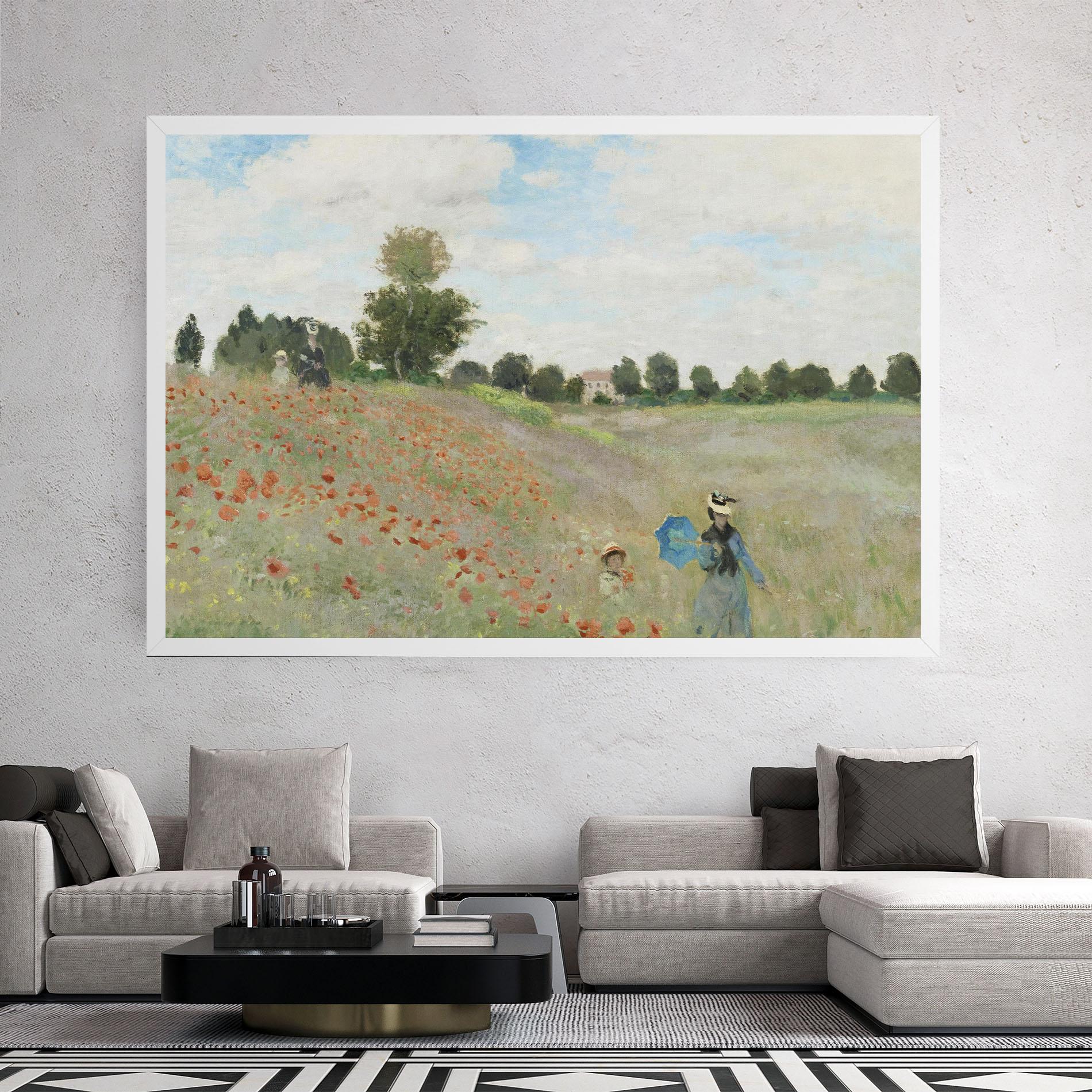 Tablou Canvas Poppy Field Near Argenteuil mockup 2