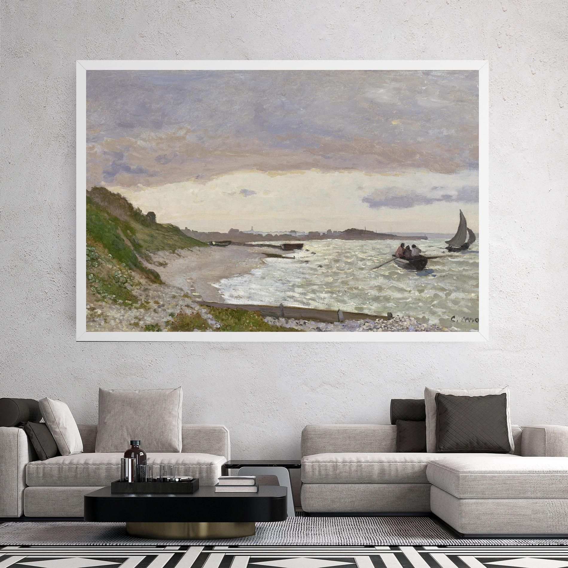 Tablou Canvas Seashore At Sainte Adresse mockup 2