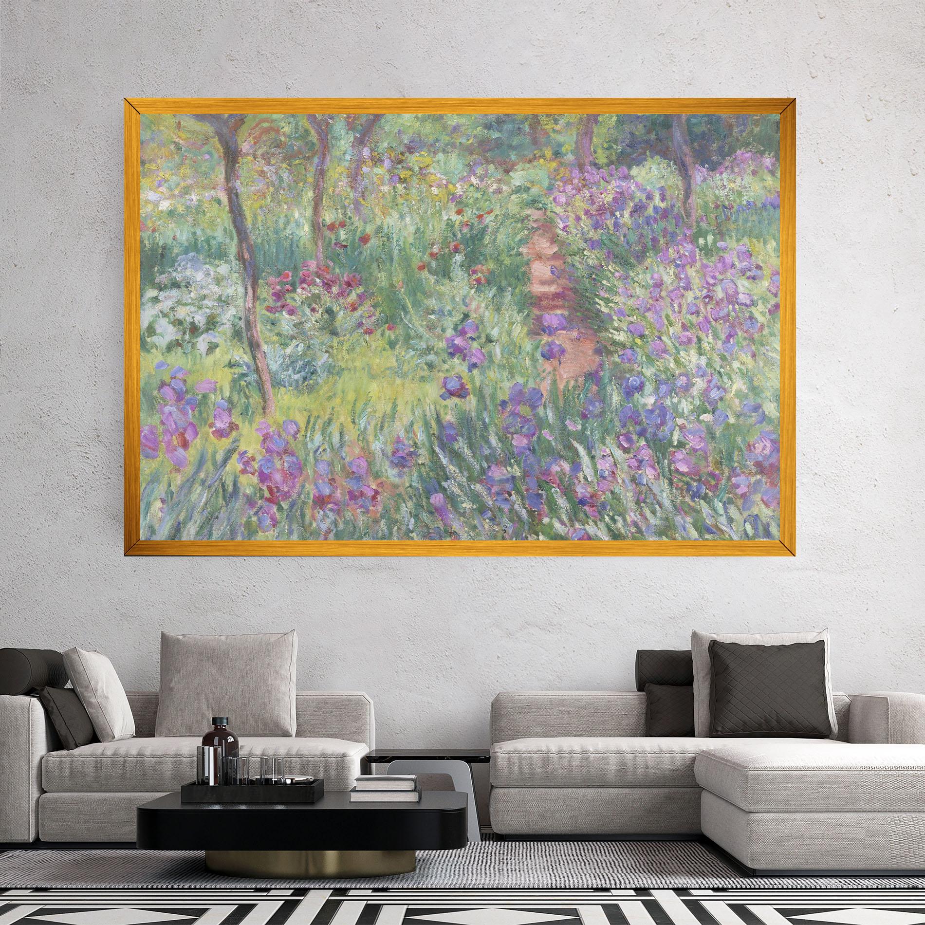 Tablou Canvas Garden In Giverny Monet mockup 2
