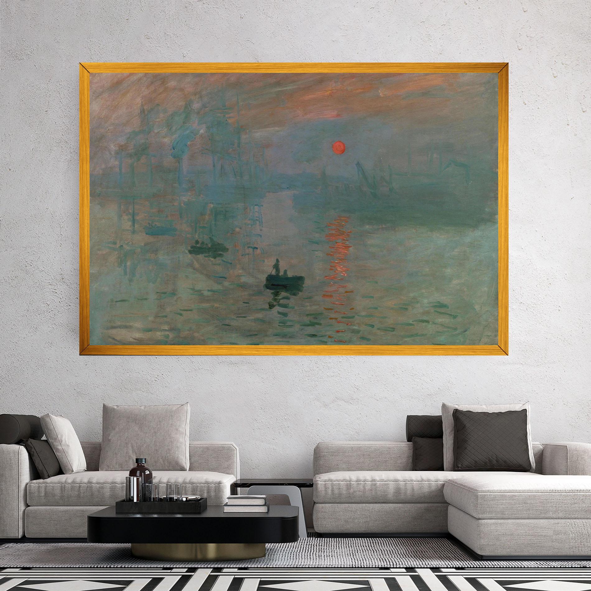 Tablou Canvas Monet Sunrise mockup 2