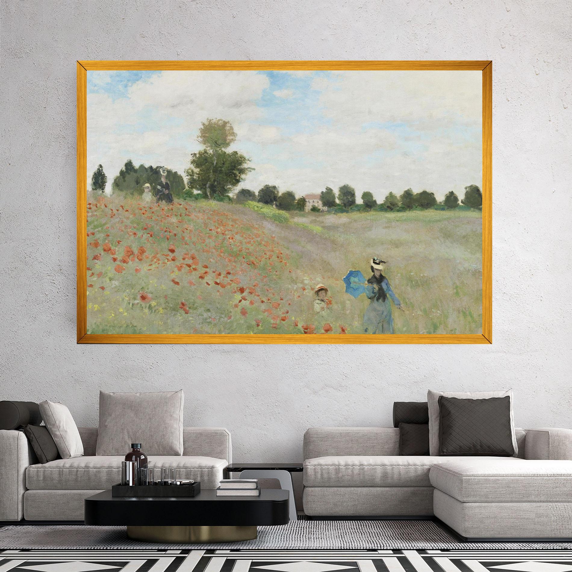 Tablou Canvas Poppy Field Near Argenteuil mockup 2