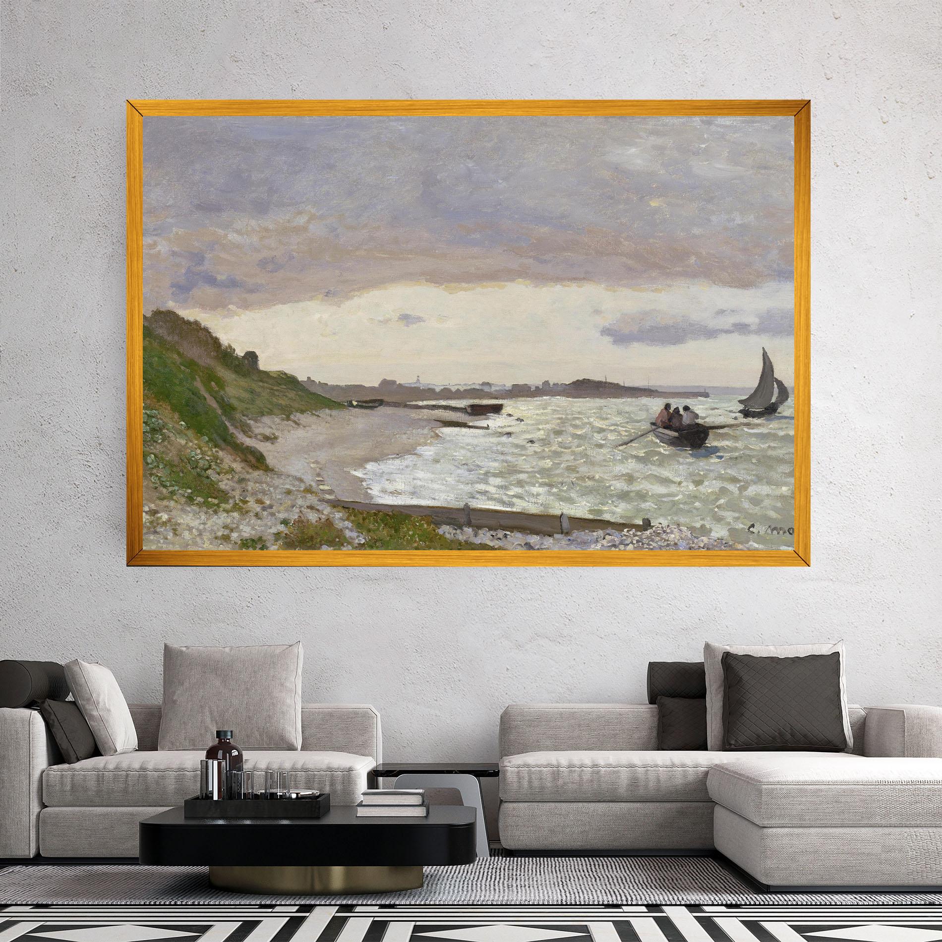 Tablou Canvas Seashore At Sainte Adresse mockup 2