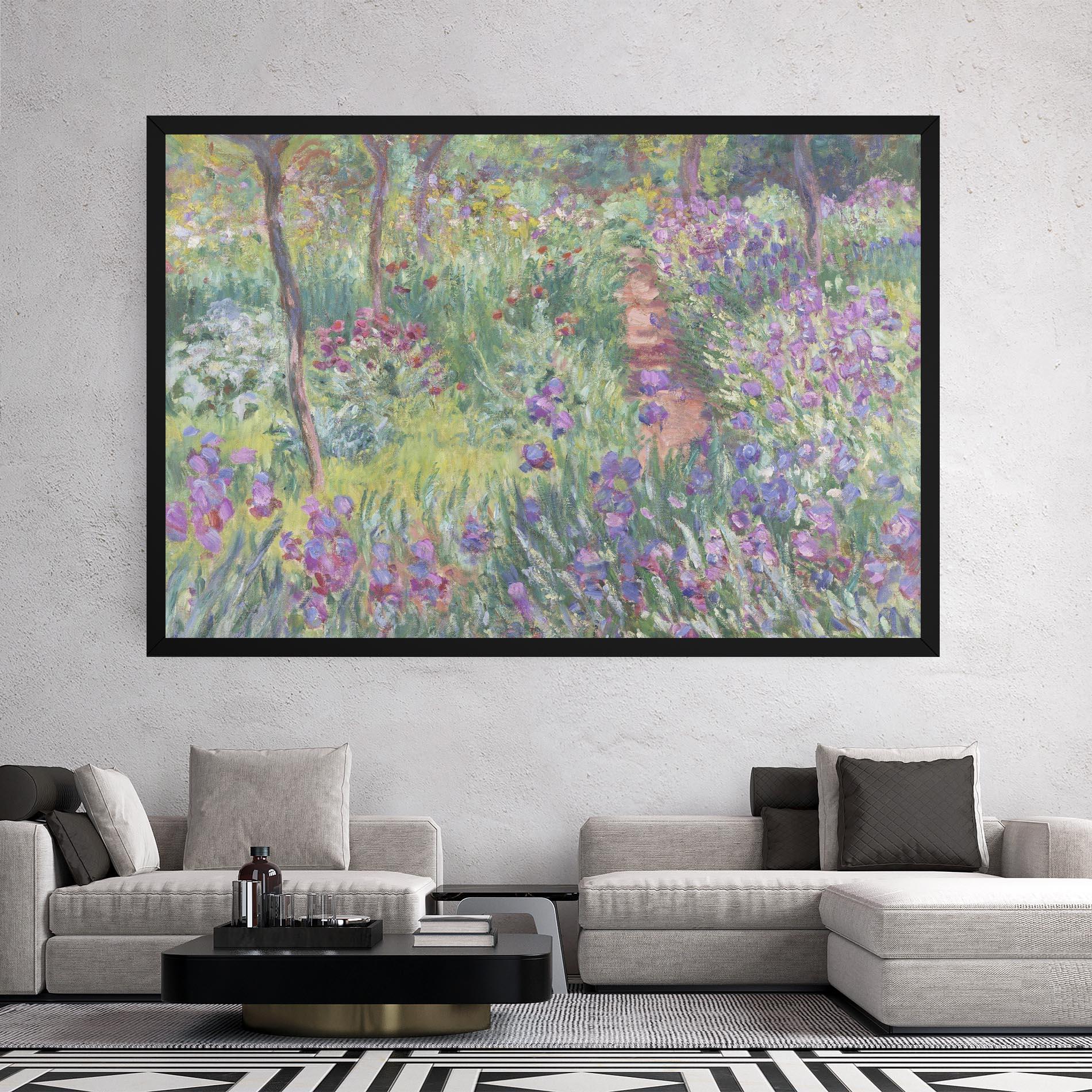 Tablou Canvas Garden In Giverny Monet mockup 2
