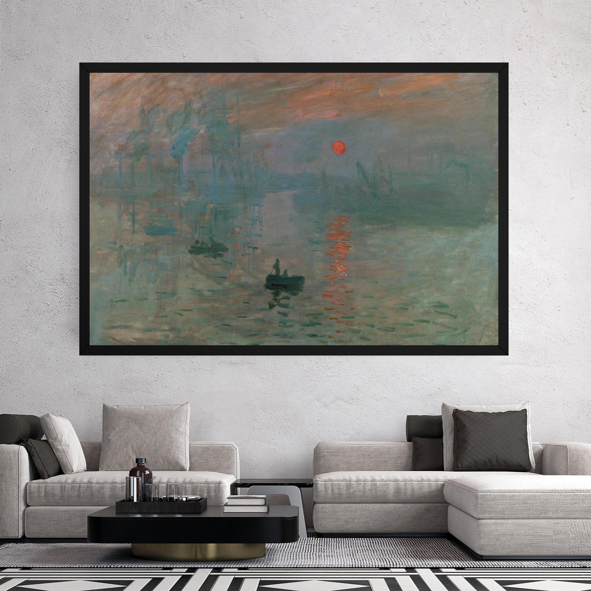 Tablou Canvas Monet Sunrise mockup 2