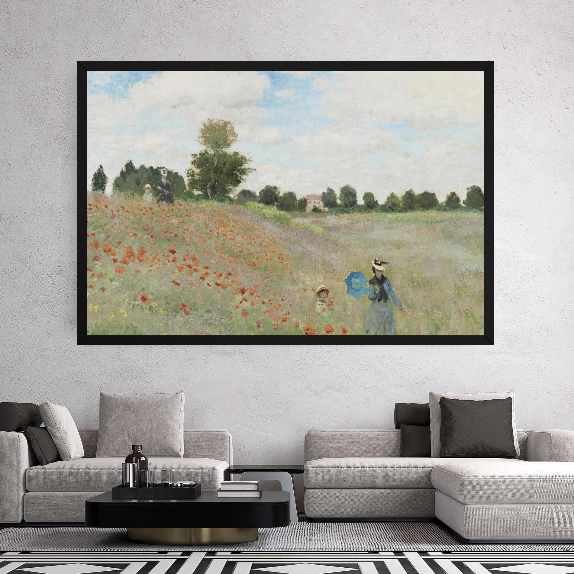 Tablou Canvas Poppy Field Near Argenteuil mockup 2