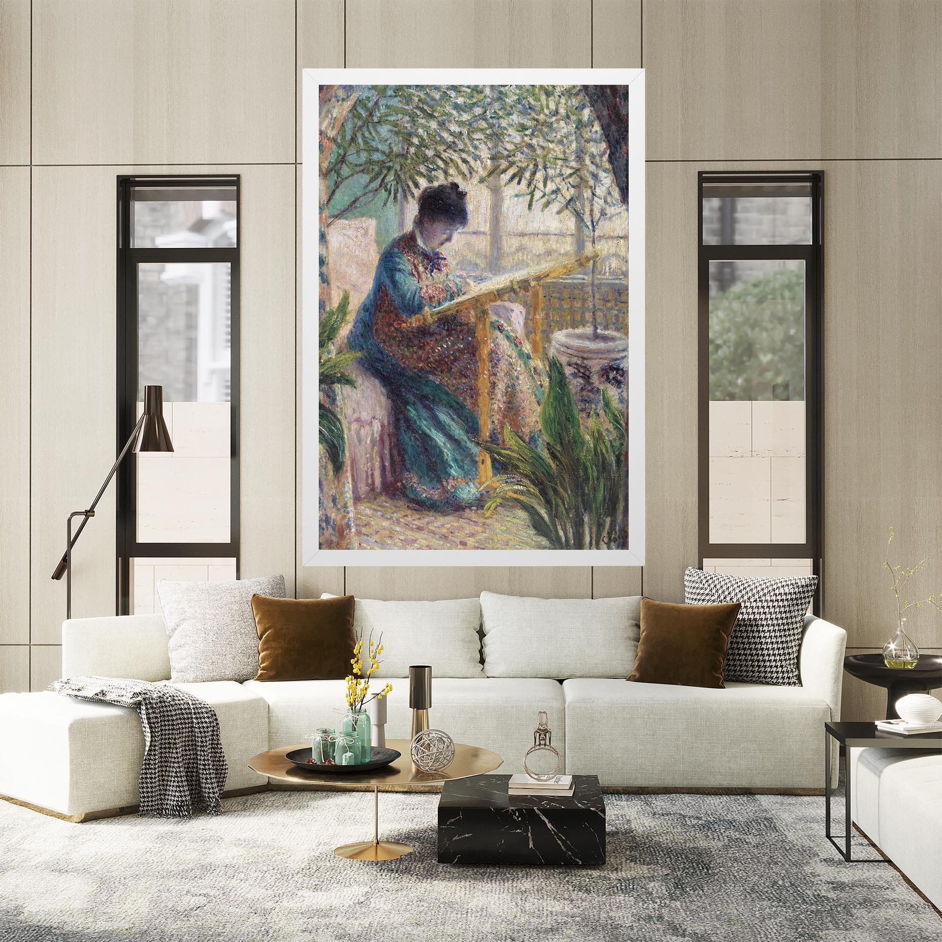 Tablou Canvas Monet Embroidering mockup 2