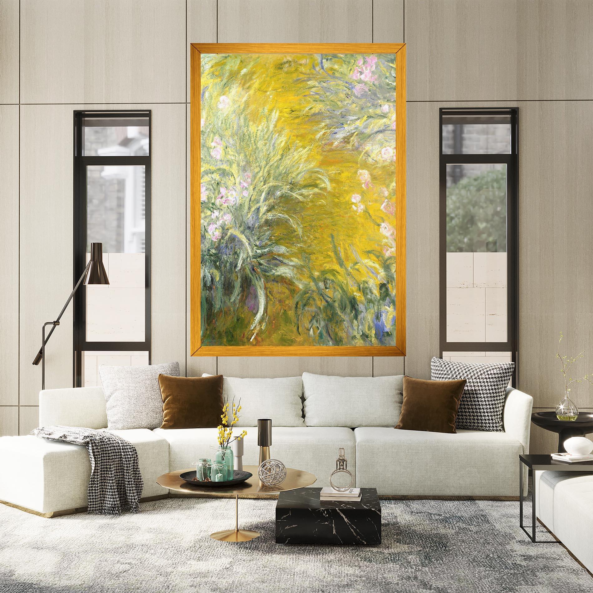 Tablou Canvas Path Through The Irises mockup 2