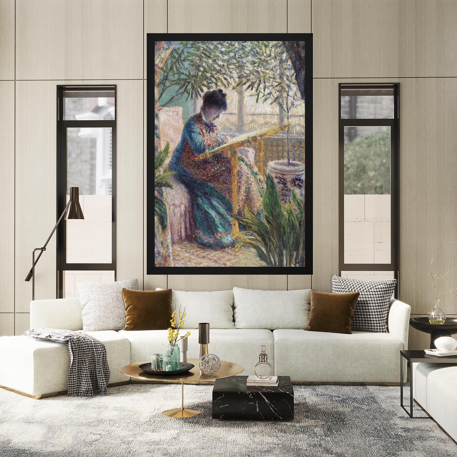 Tablou Canvas Monet Embroidering mockup 2