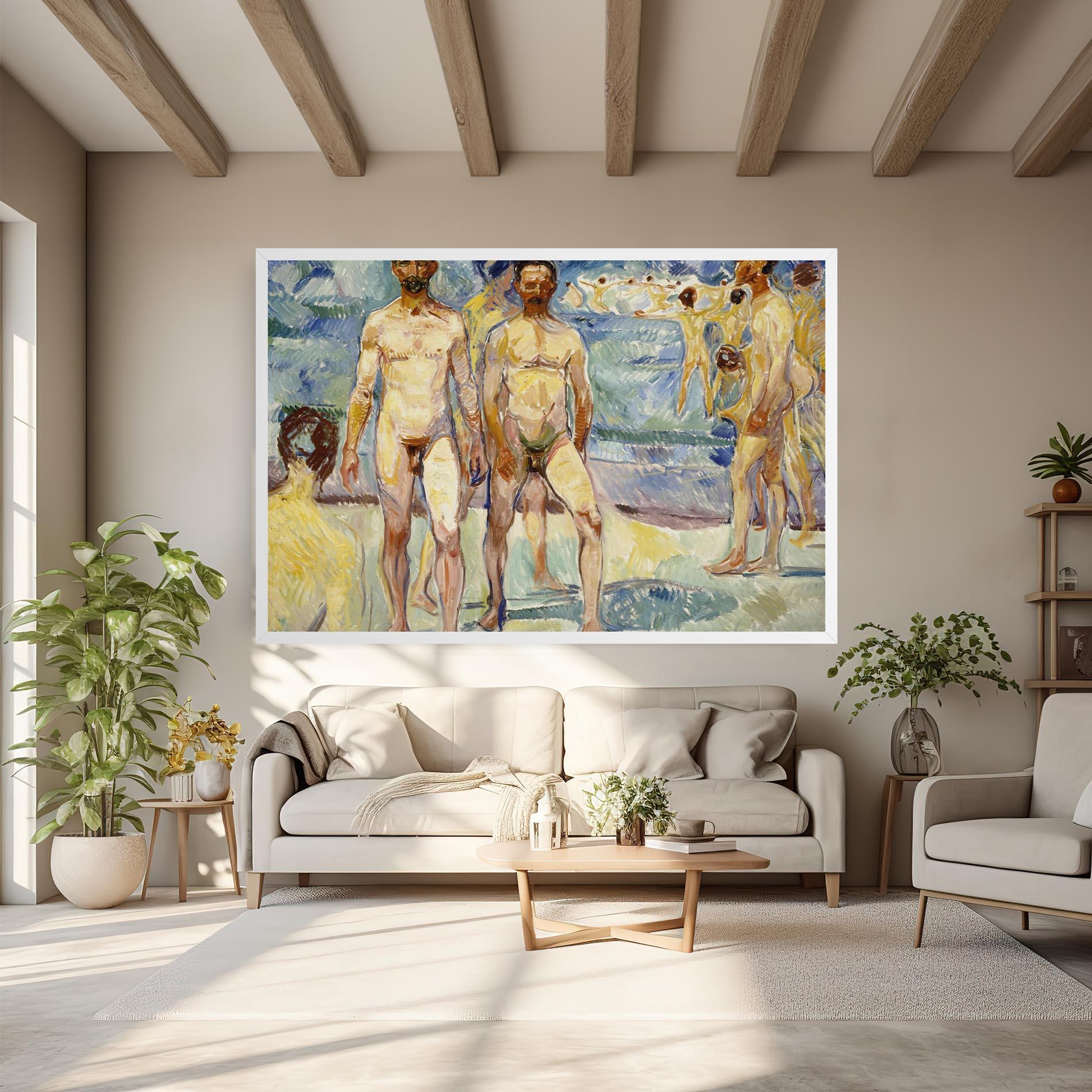 Tablou Canvas Bathing Men mockup 6