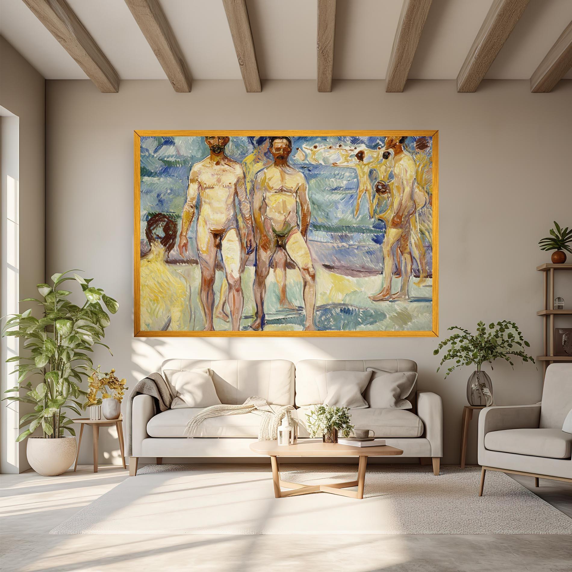 Tablou Canvas Bathing Men mockup 6