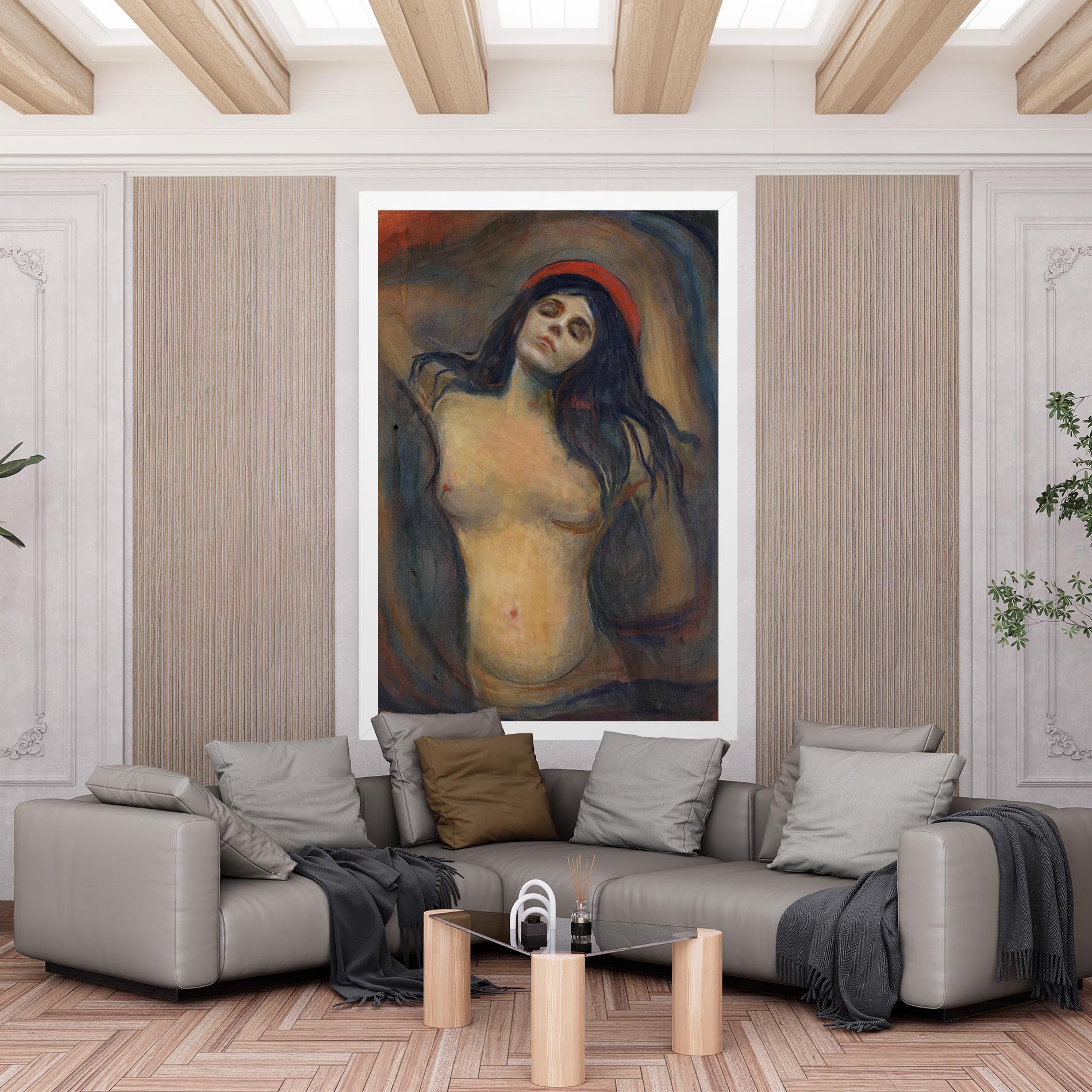 Madonna Oil Painting mockup 6