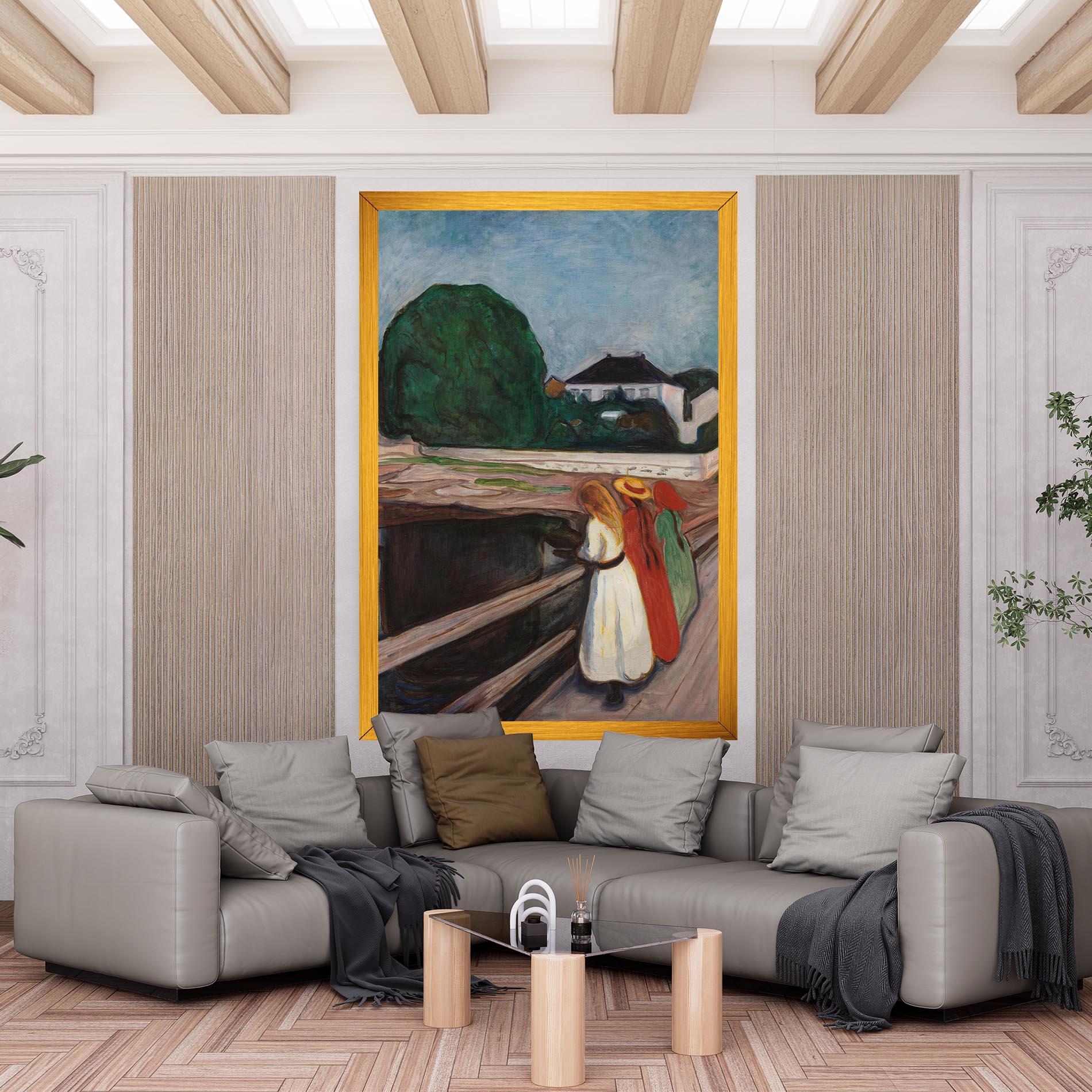 Tablou Canvas Girls On The Bridge mockup 6