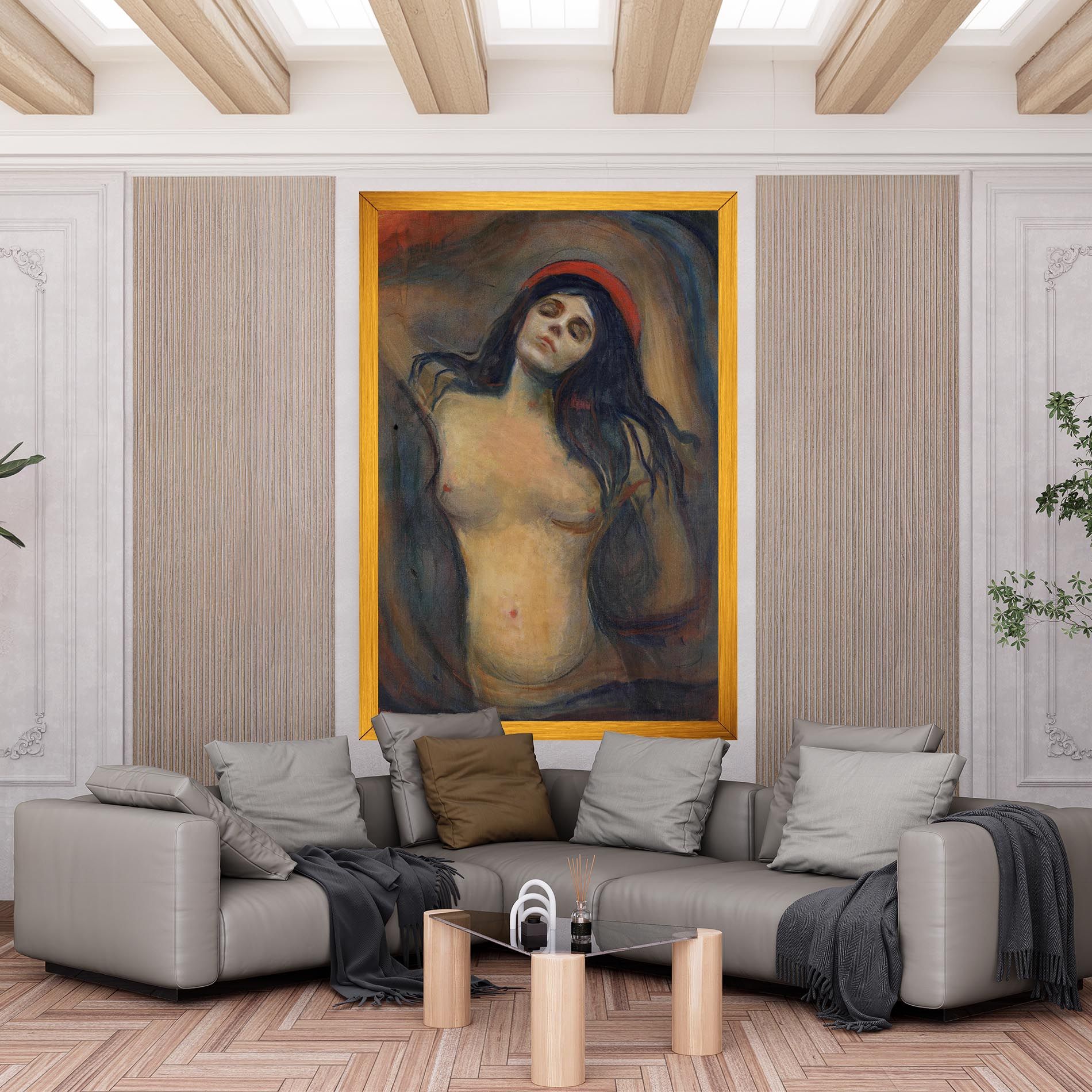 Madonna Oil Painting mockup 6