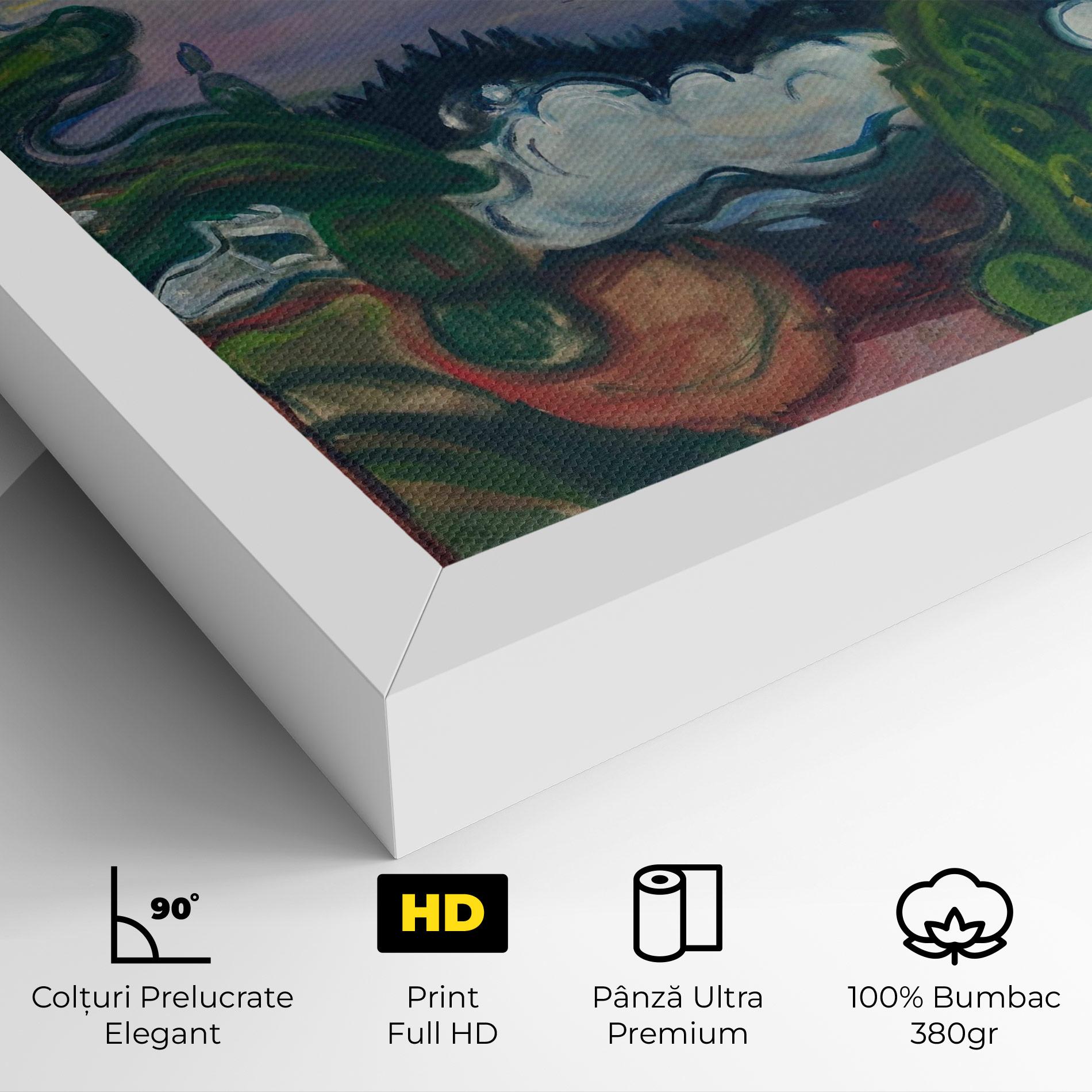 Tablou Canvas Train Smoke mockup 4