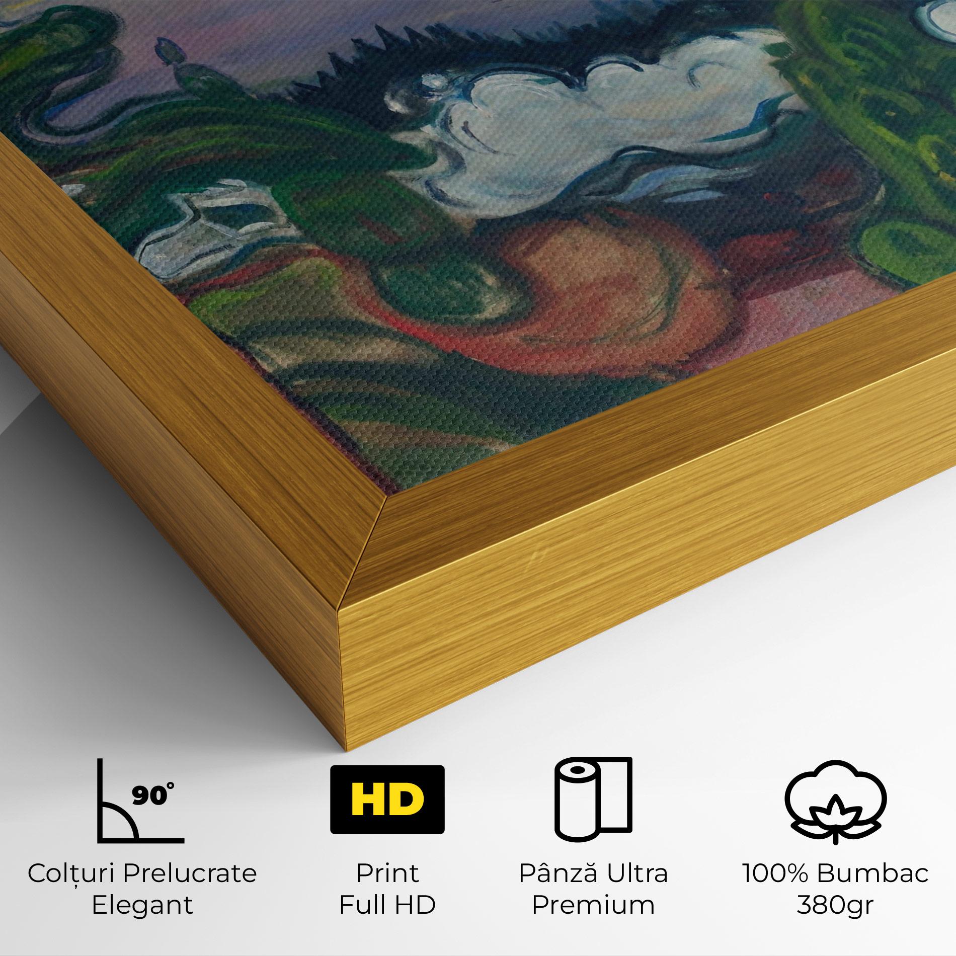 Tablou Canvas Train Smoke mockup 4