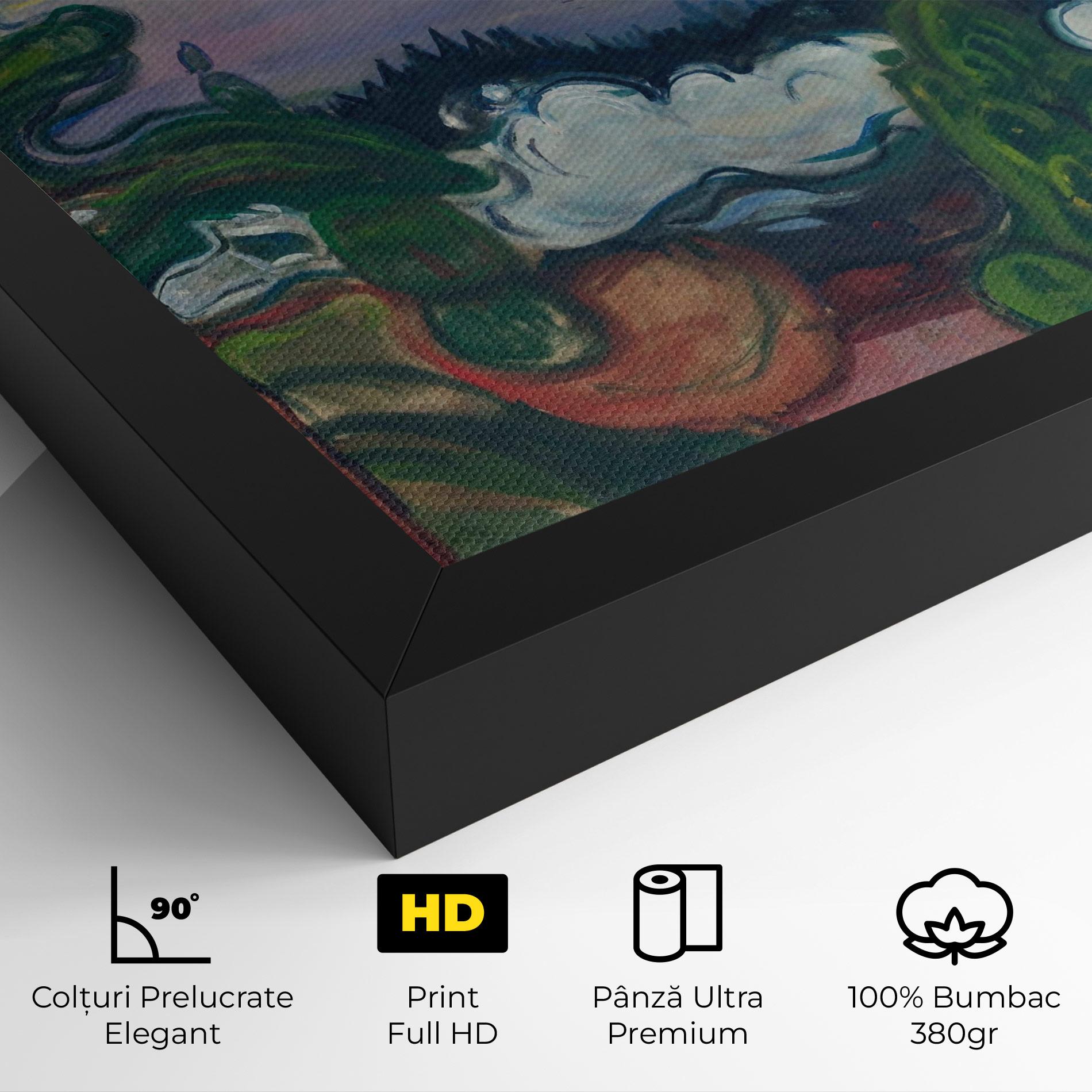 Tablou Canvas Train Smoke mockup 4