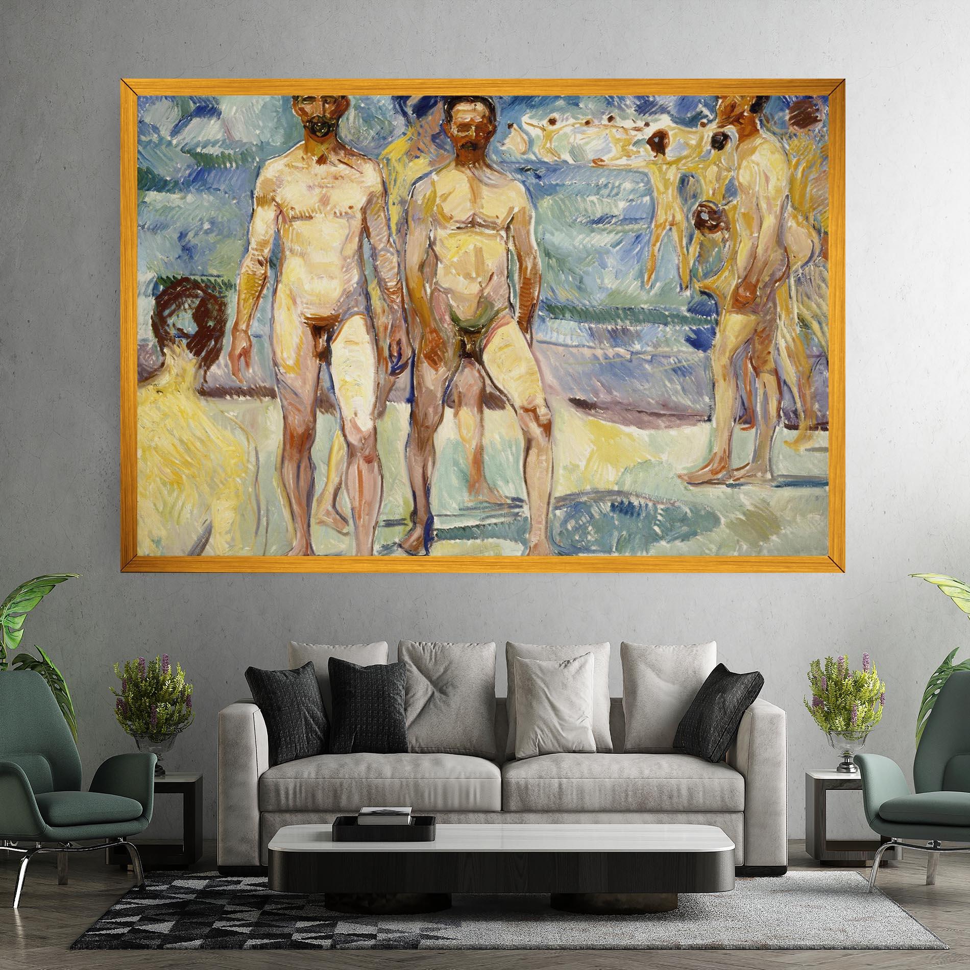 Tablou Canvas Bathing Men mockup 7