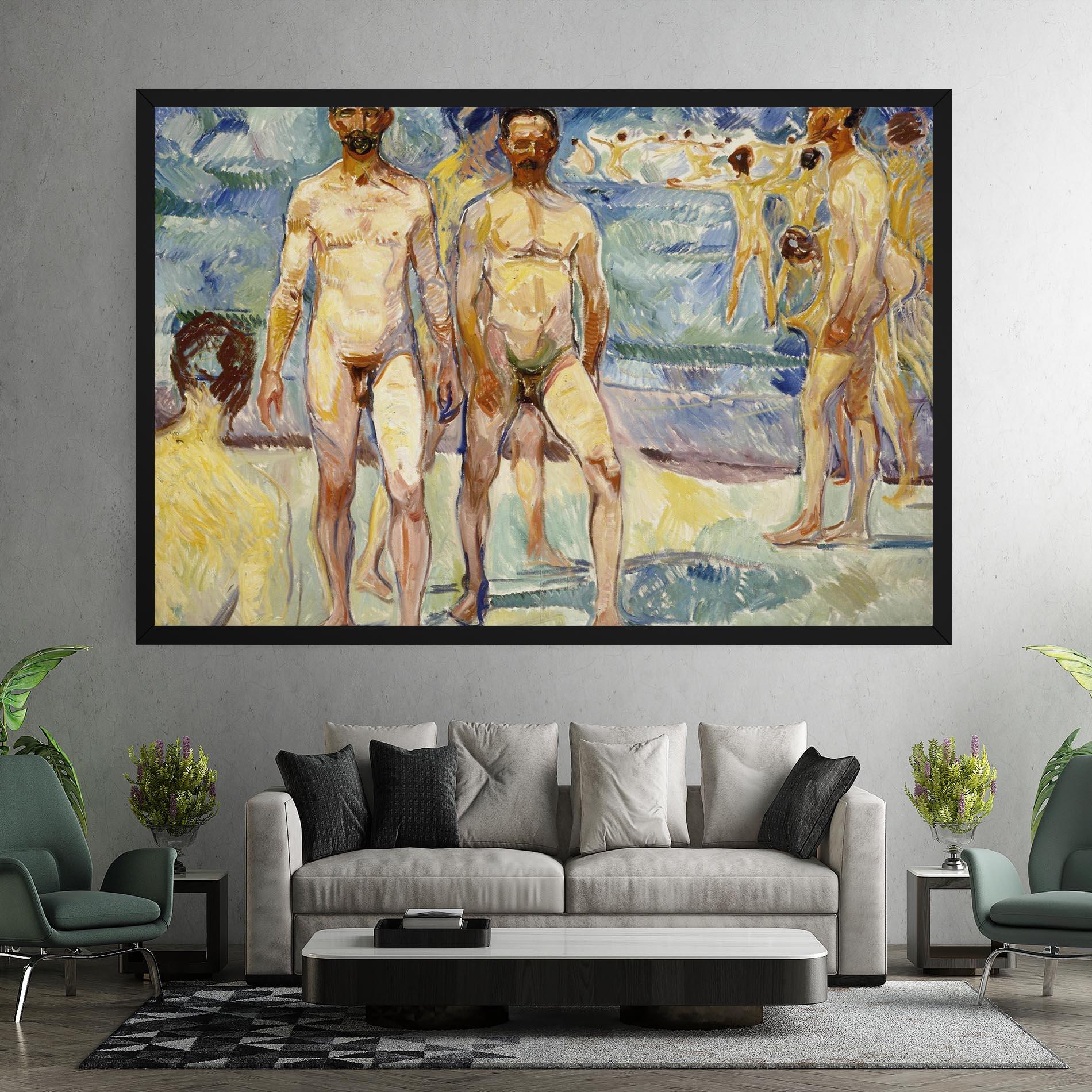 Tablou Canvas Bathing Men mockup 7