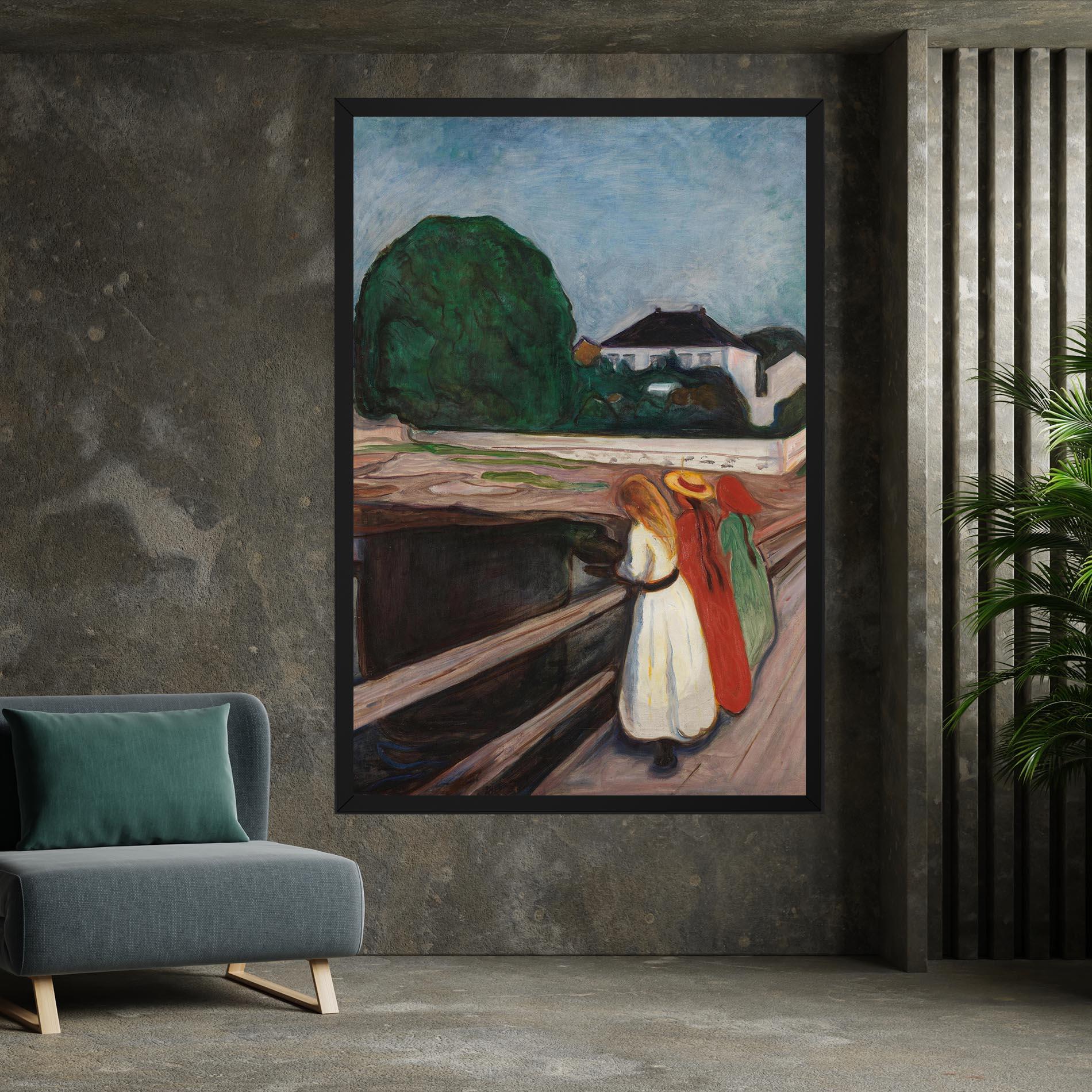 Tablou Canvas Girls On The Bridge mockup 7