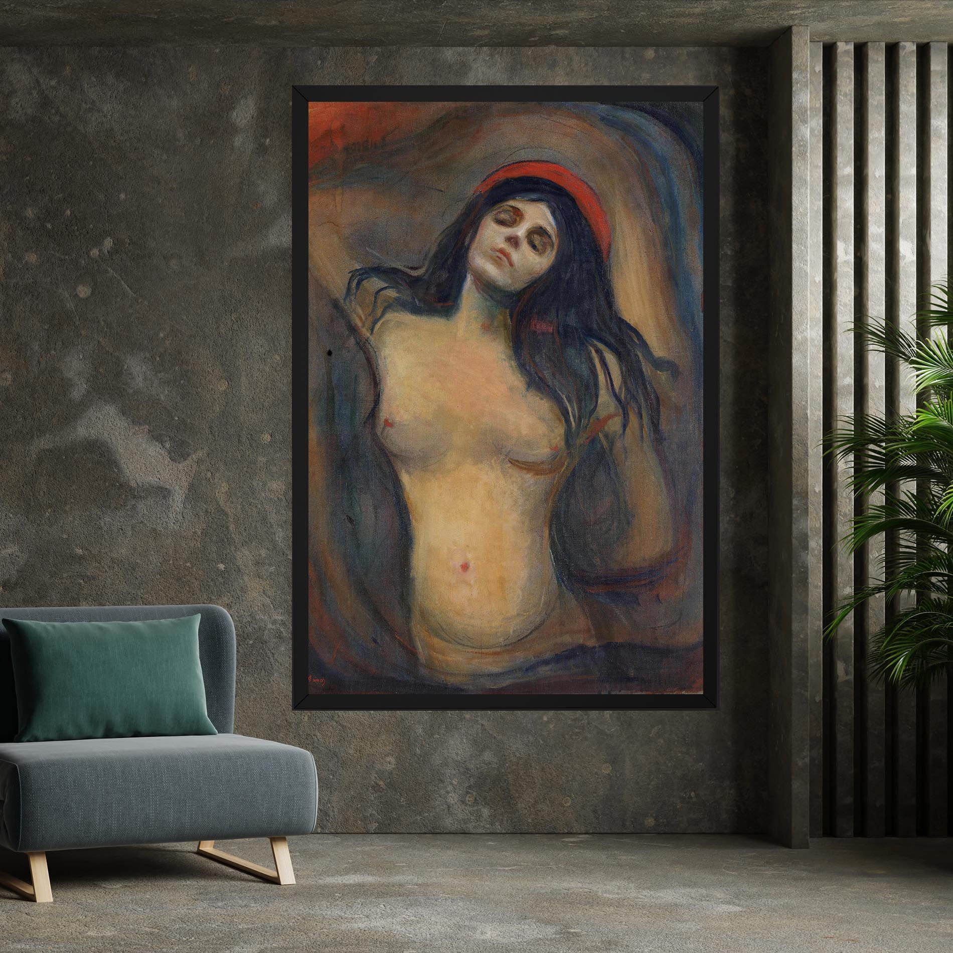 Madonna Oil Painting mockup 7